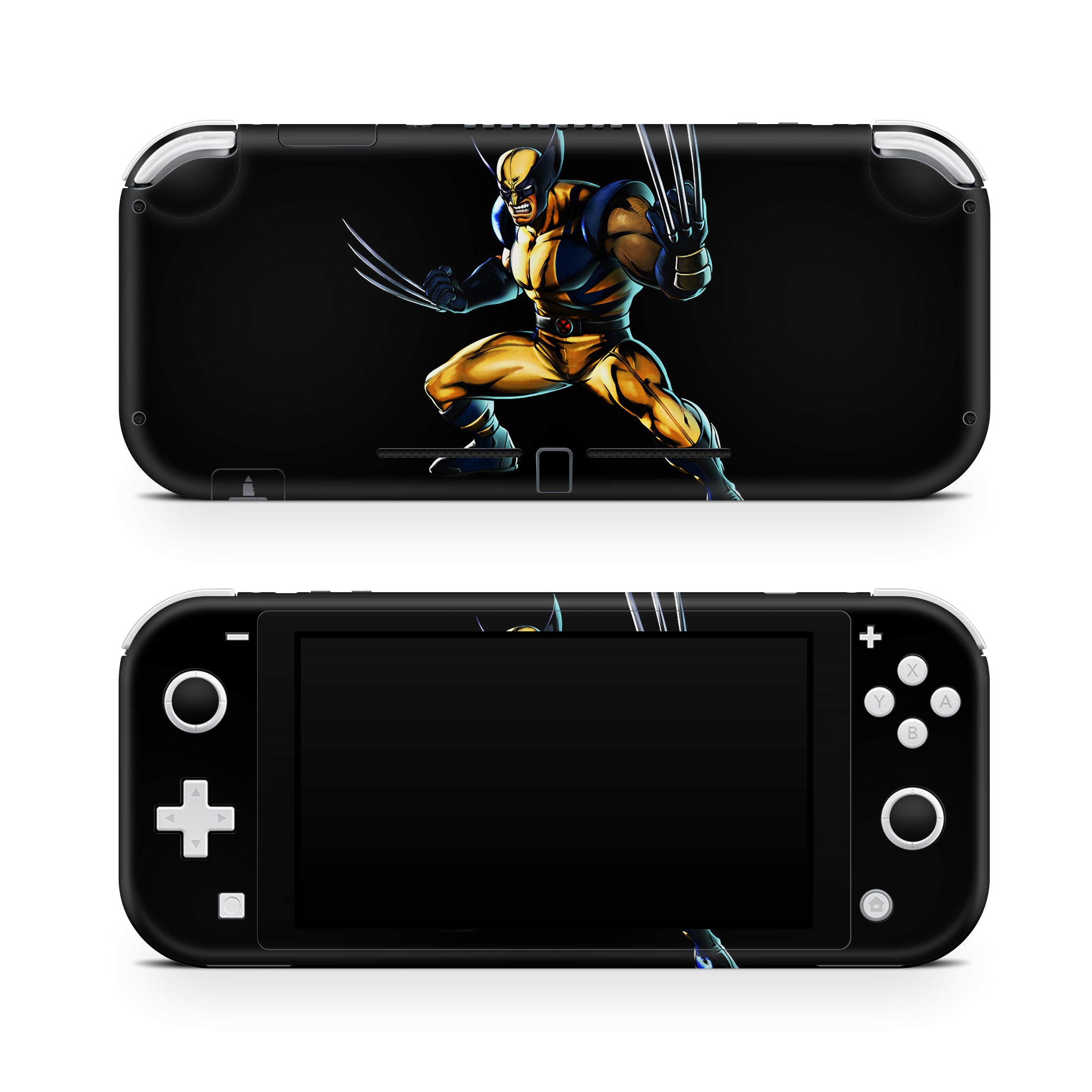 A video game skin featuring a Metallic Fury Claws 6 design for the Nintendo Switch Lite.