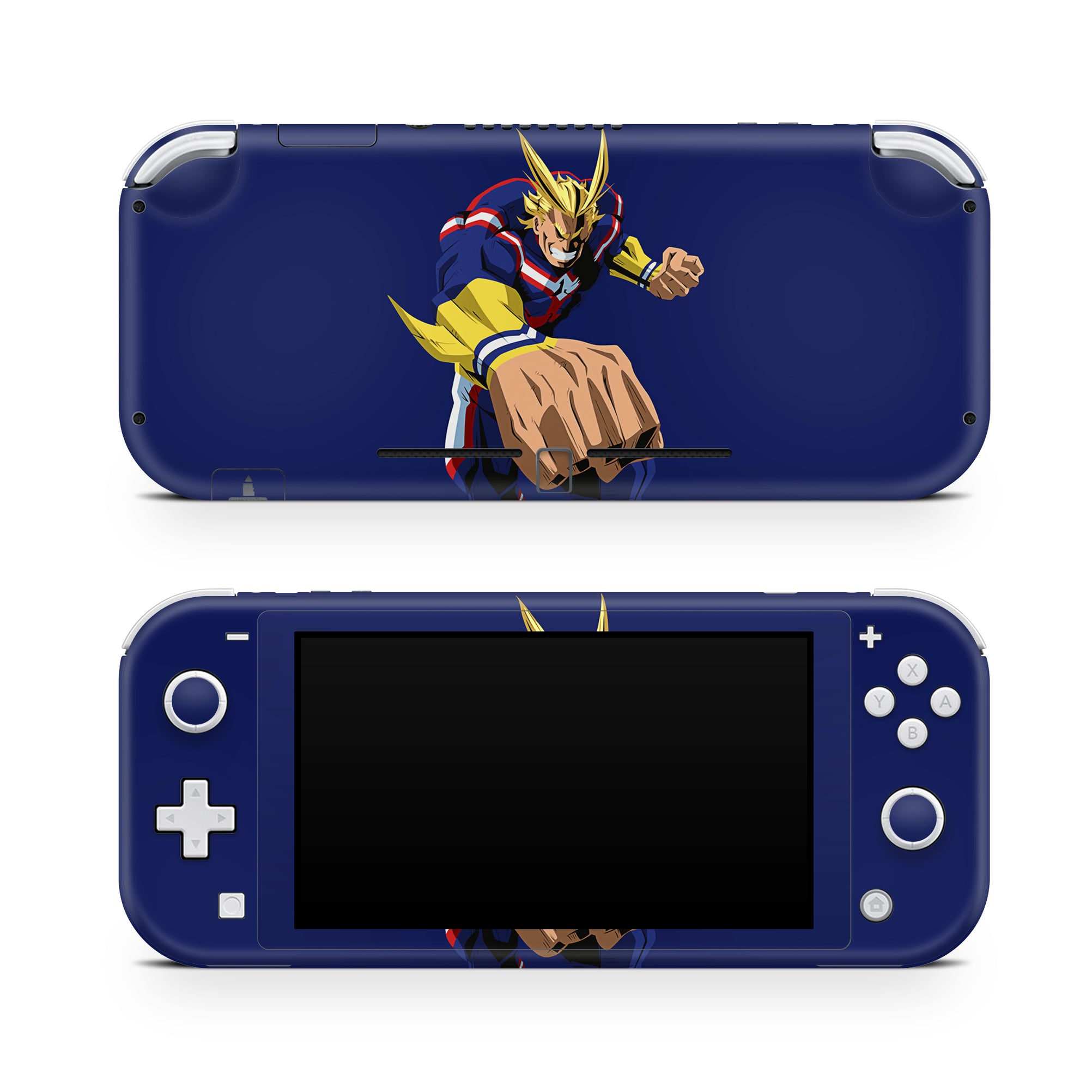 A video game skin featuring a Symbol of Peace 6 design for the Nintendo Switch Lite.