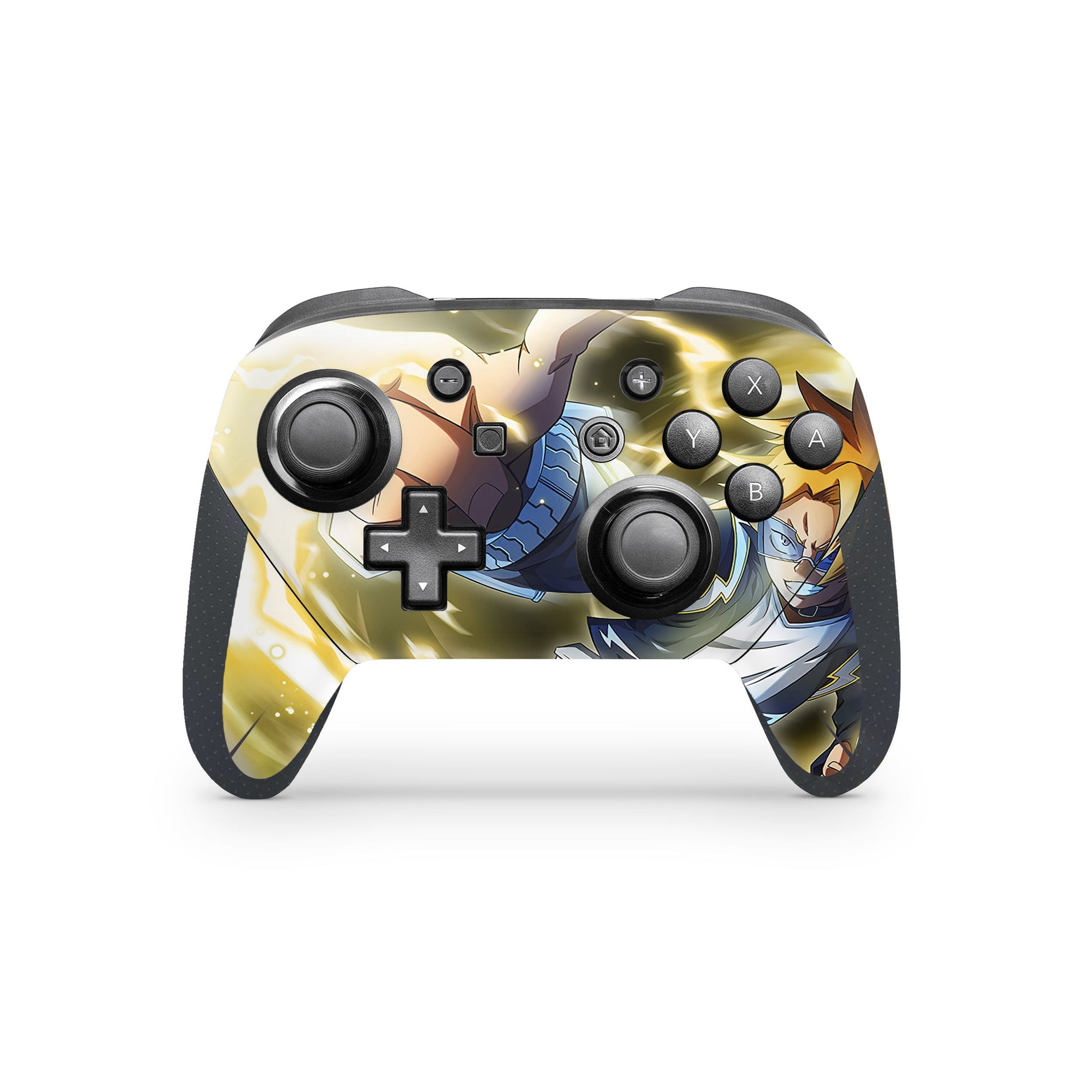 A video game skin featuring a Electric Hero 1 design for the Nintendo Switch Pro Controller.