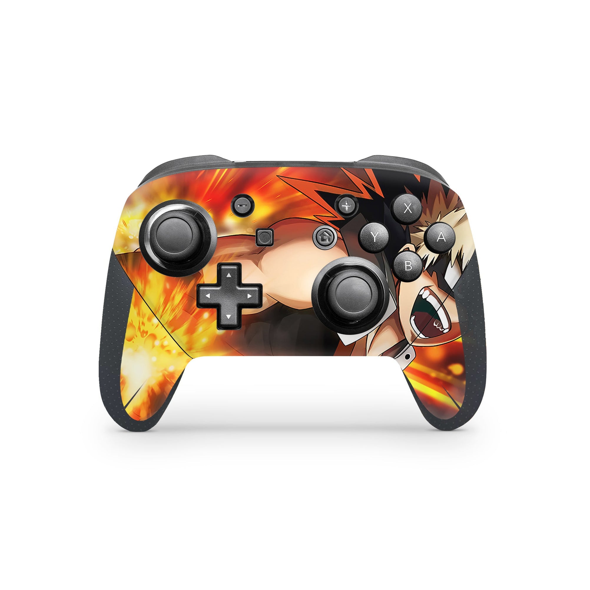 A video game skin featuring a Explosive Force 1 design for the Nintendo Switch Pro Controller.