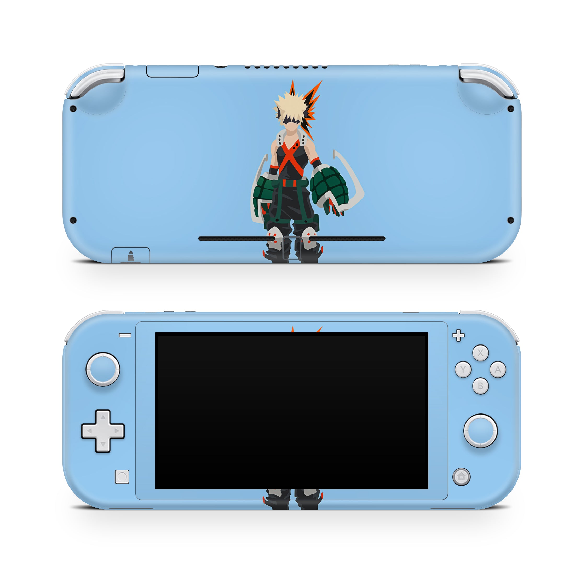 A video game skin featuring a Explosive Force 2 design for the Nintendo Switch Lite.