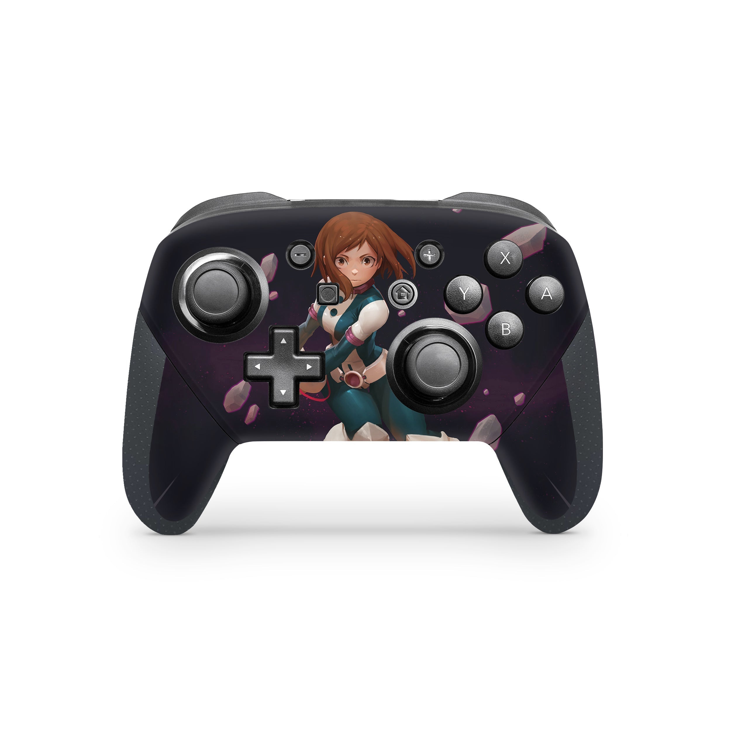 A video game skin featuring a Gravity Hero 1 design for the Nintendo Switch Pro Controller.