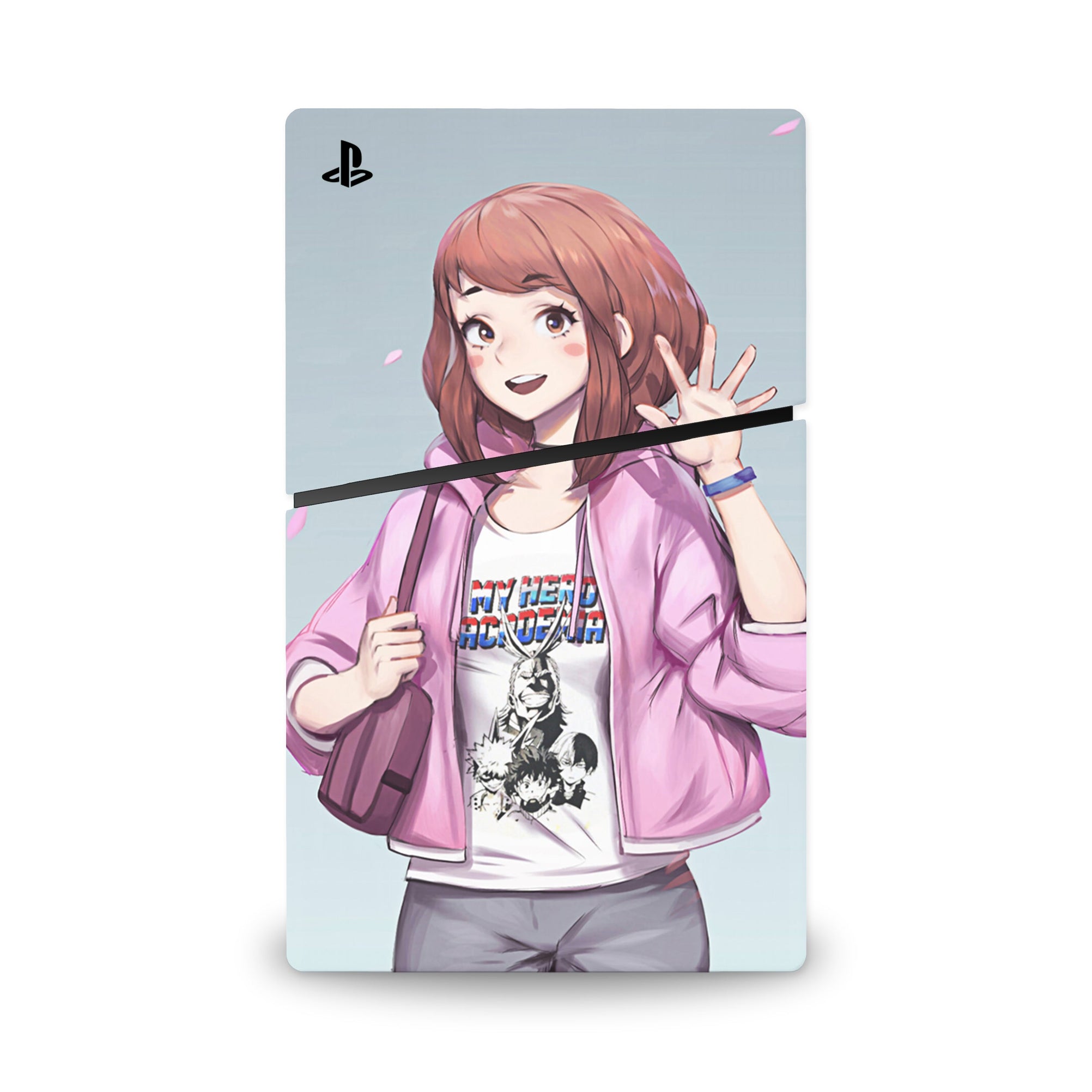 A video game skin featuring a Gravity Hero 2 design for the PS5 Slim.