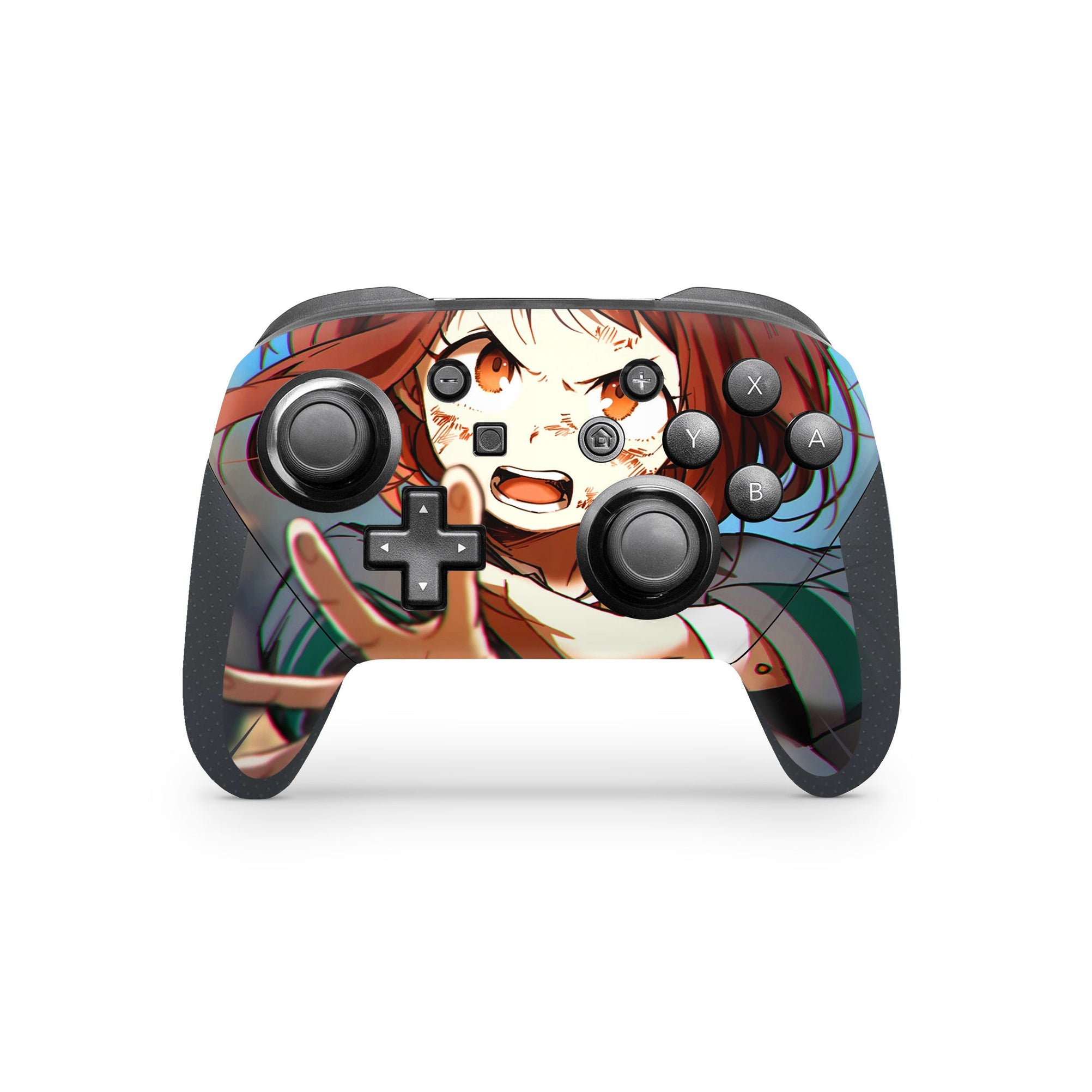 A video game skin featuring a Gravity Hero 3 design for the Nintendo Switch Pro Controller.