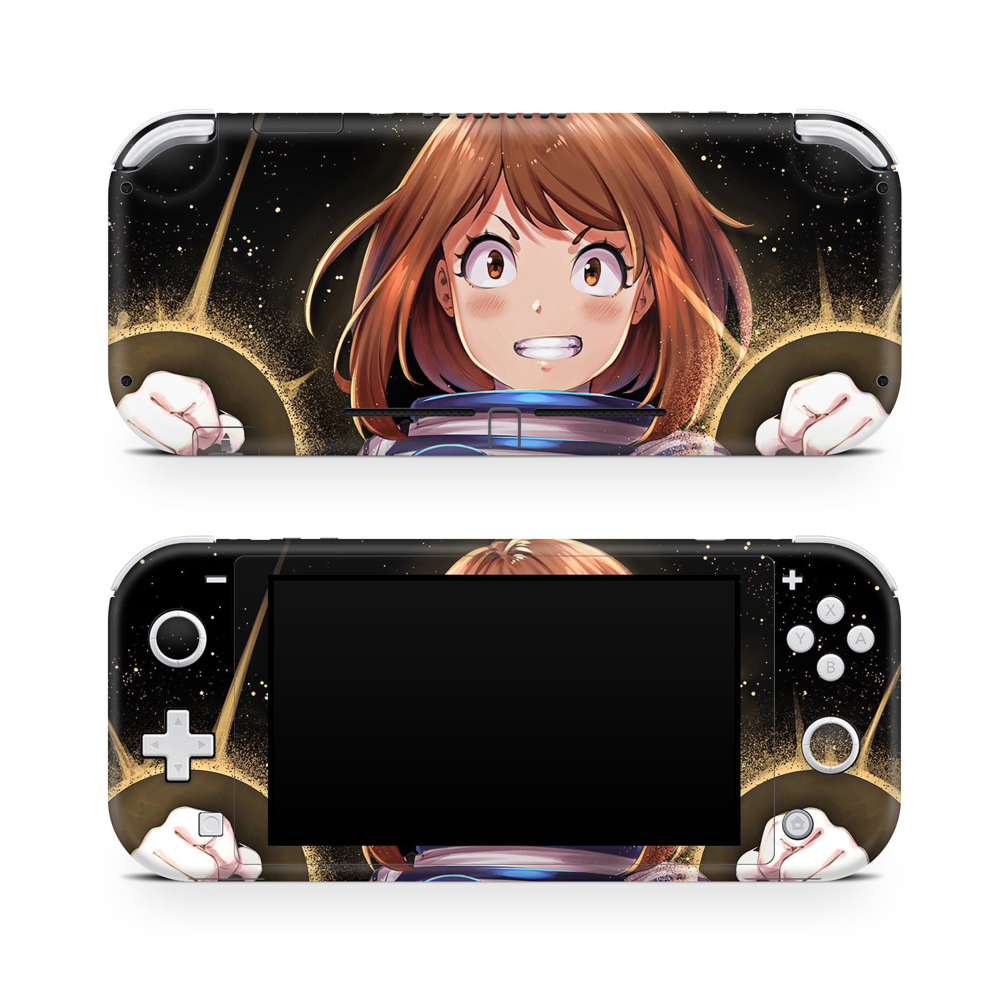 A video game skin featuring a Gravity Hero 4 design for the Nintendo Switch Lite.