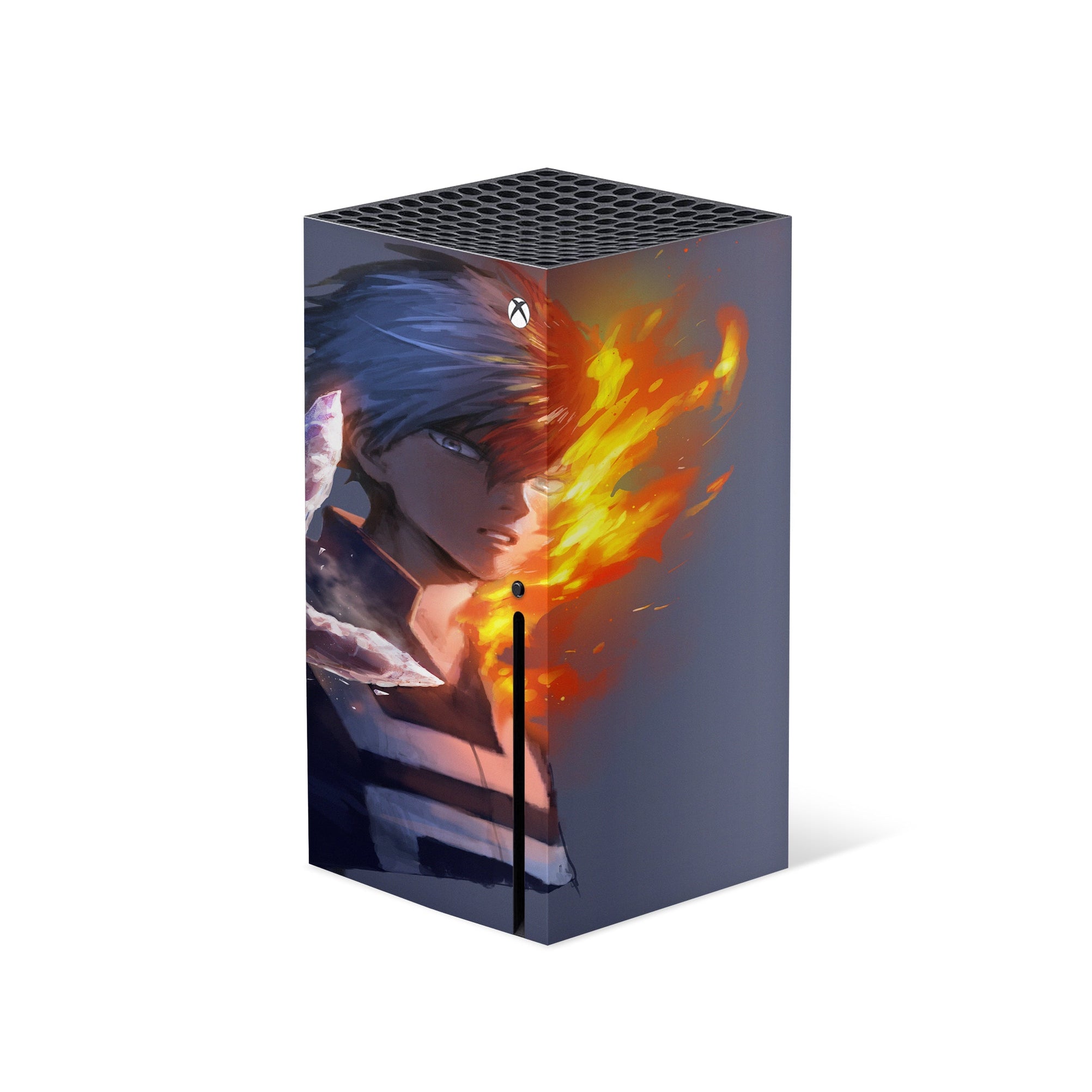 A video game skin featuring a Dual Elements 1 design for the Xbox Series X.