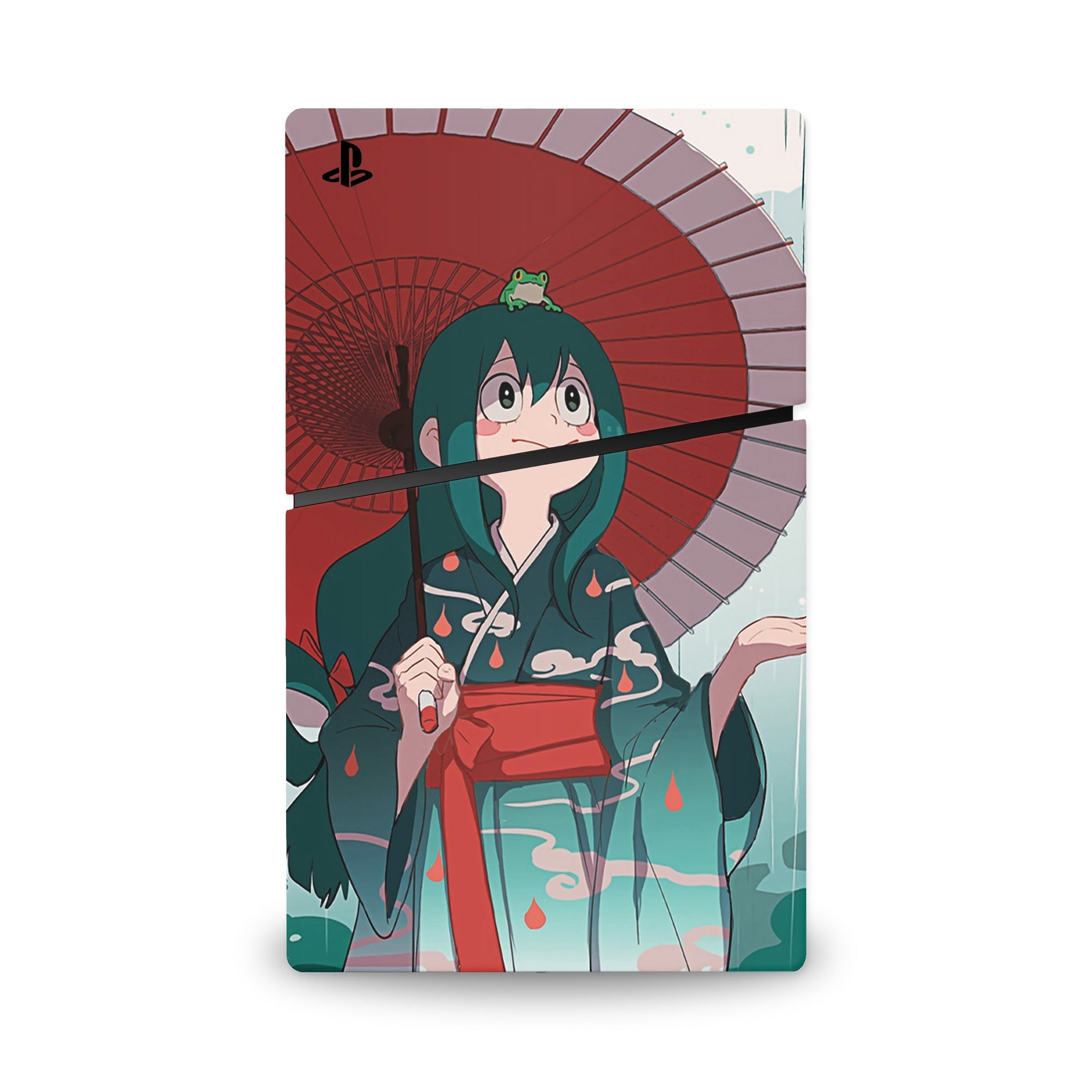 A video game skin featuring a Froppy Leap 1 design for the PS5 Slim Digital.