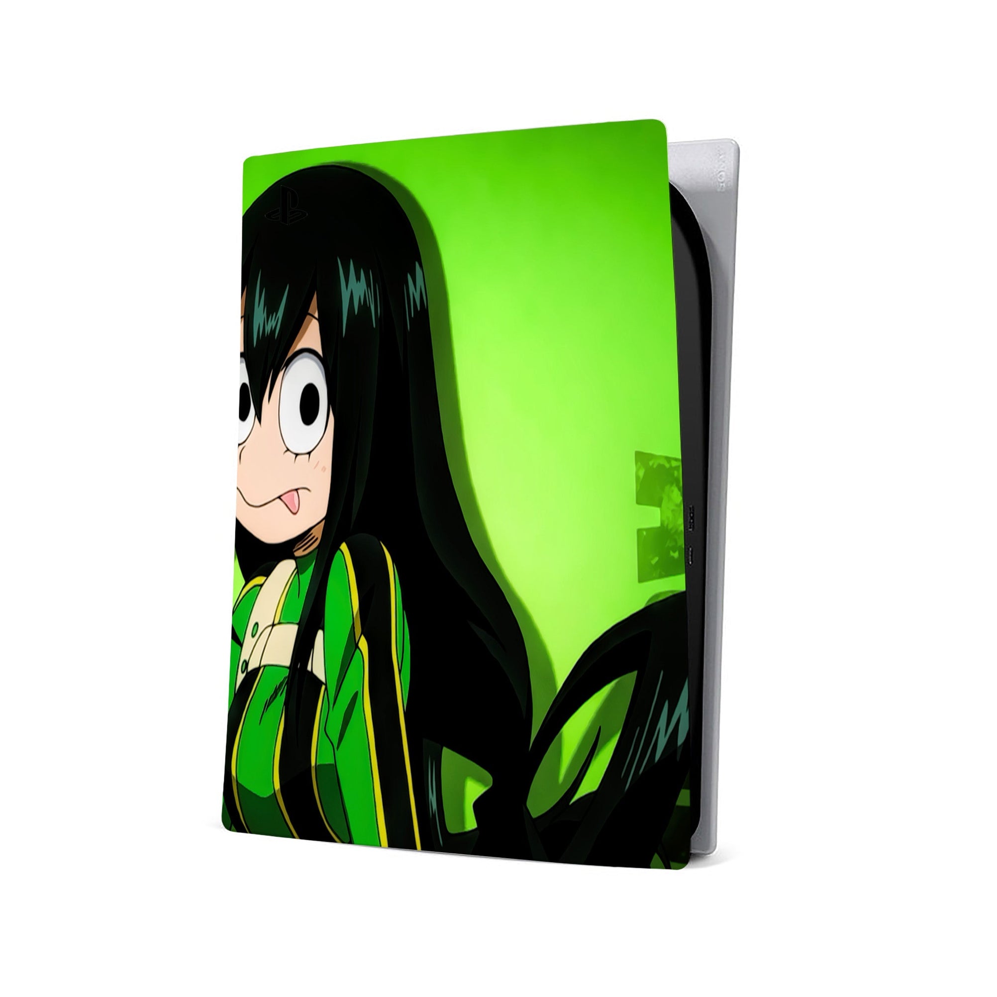 A video game skin featuring a Froppy Leap 2 design for the PS5 Digital.