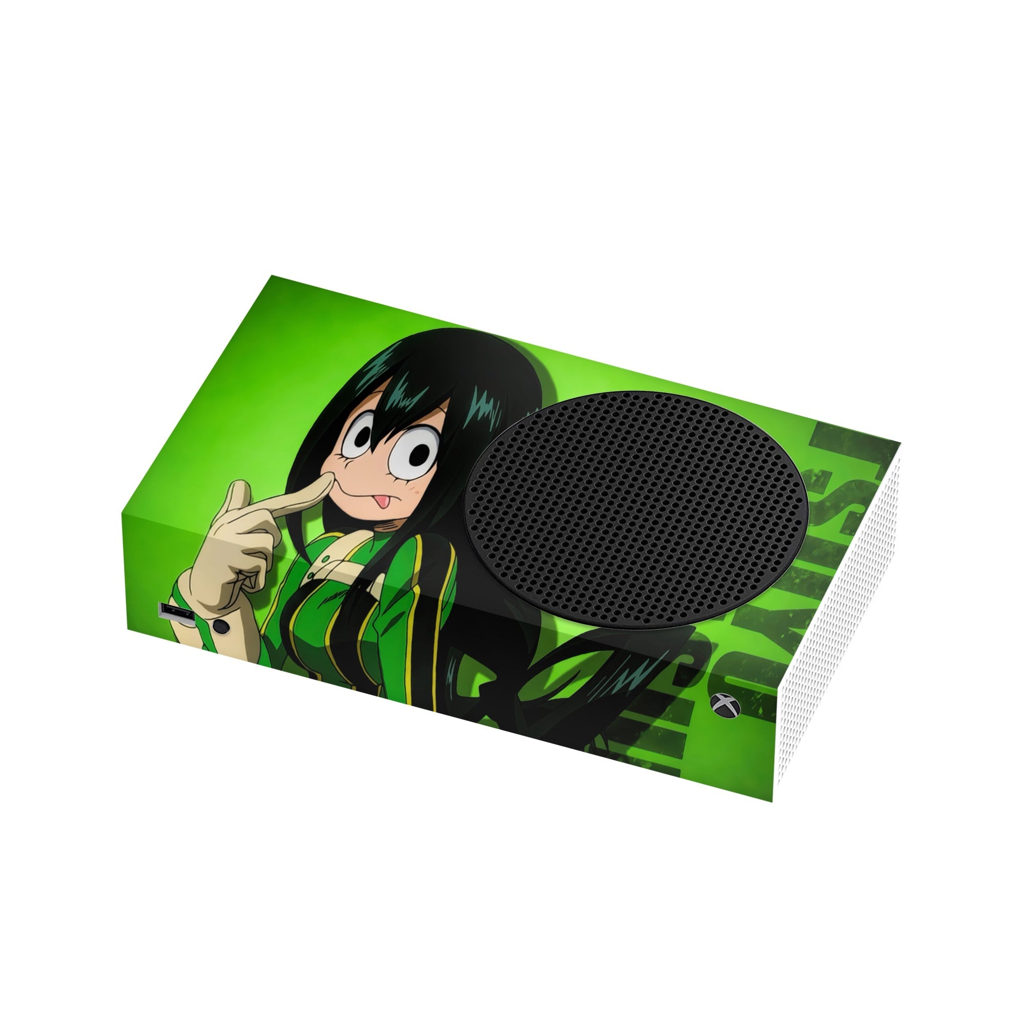 A video game skin featuring a Froppy Leap 2 design for the Xbox Series S.