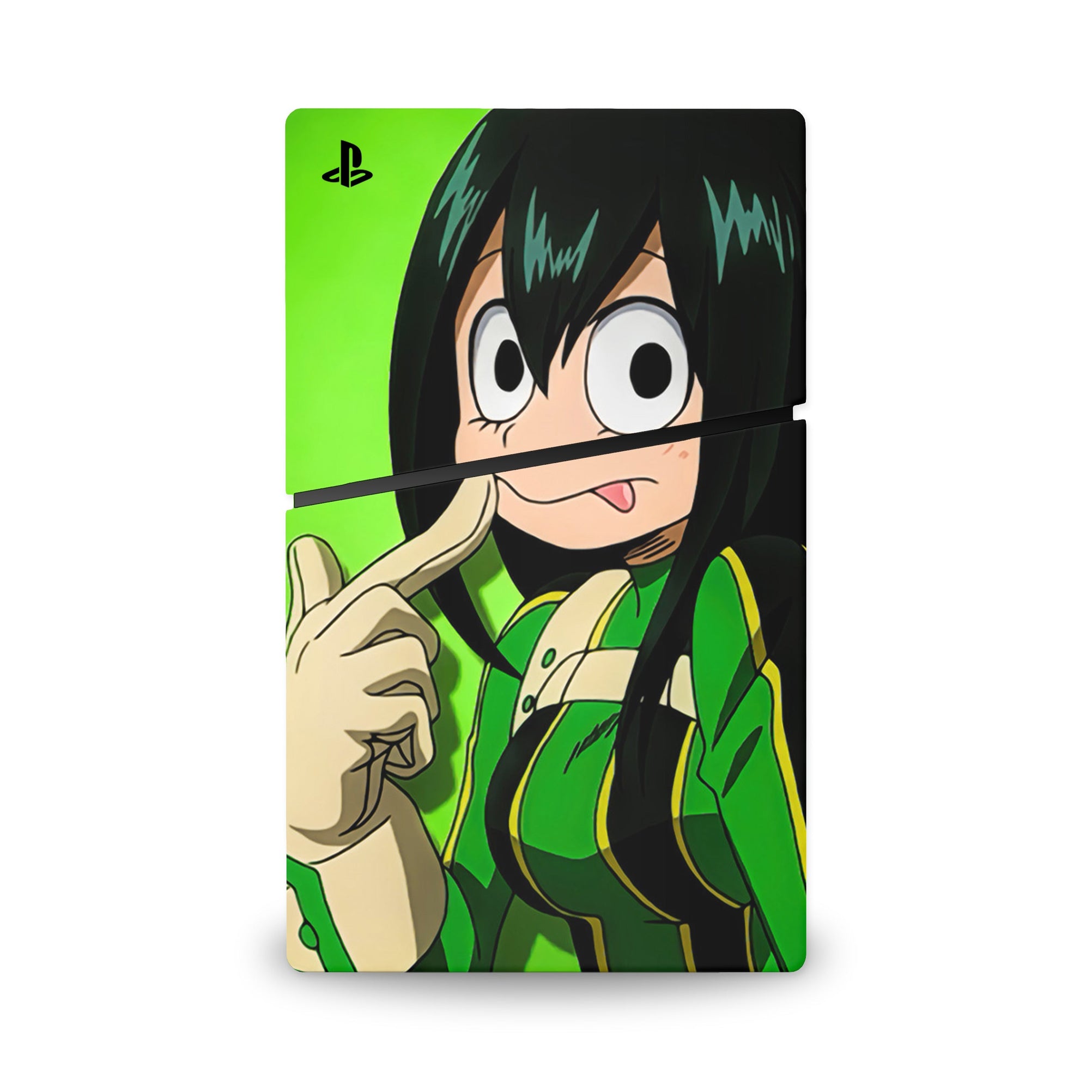 A video game skin featuring a Froppy Leap 2 design for the PS5 Slim Digital.