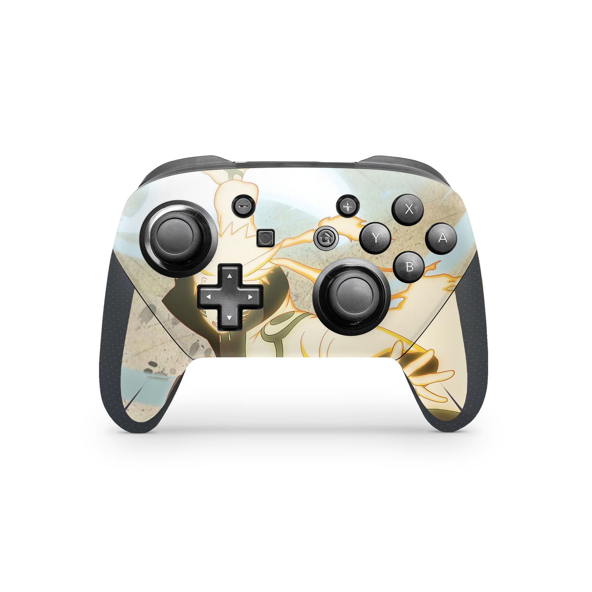 A video game skin featuring a Froppy Leap 2 design for the Nintendo Switch Pro Controller.