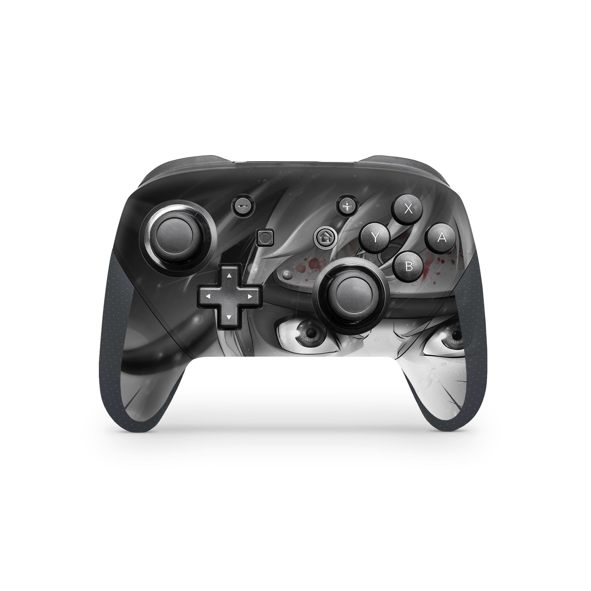 A video game skin featuring a Shinobi Legacy 4 design for the Nintendo Switch Pro Controller.