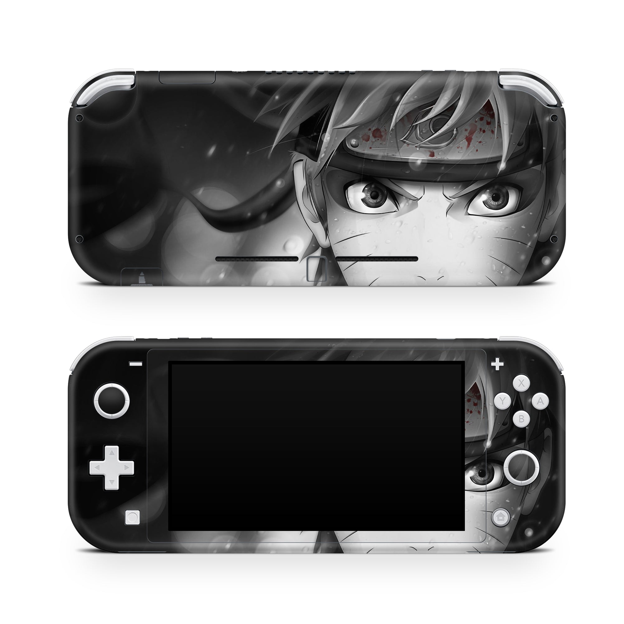 A video game skin featuring a Shinobi Legacy 4 design for the Nintendo Switch Lite.