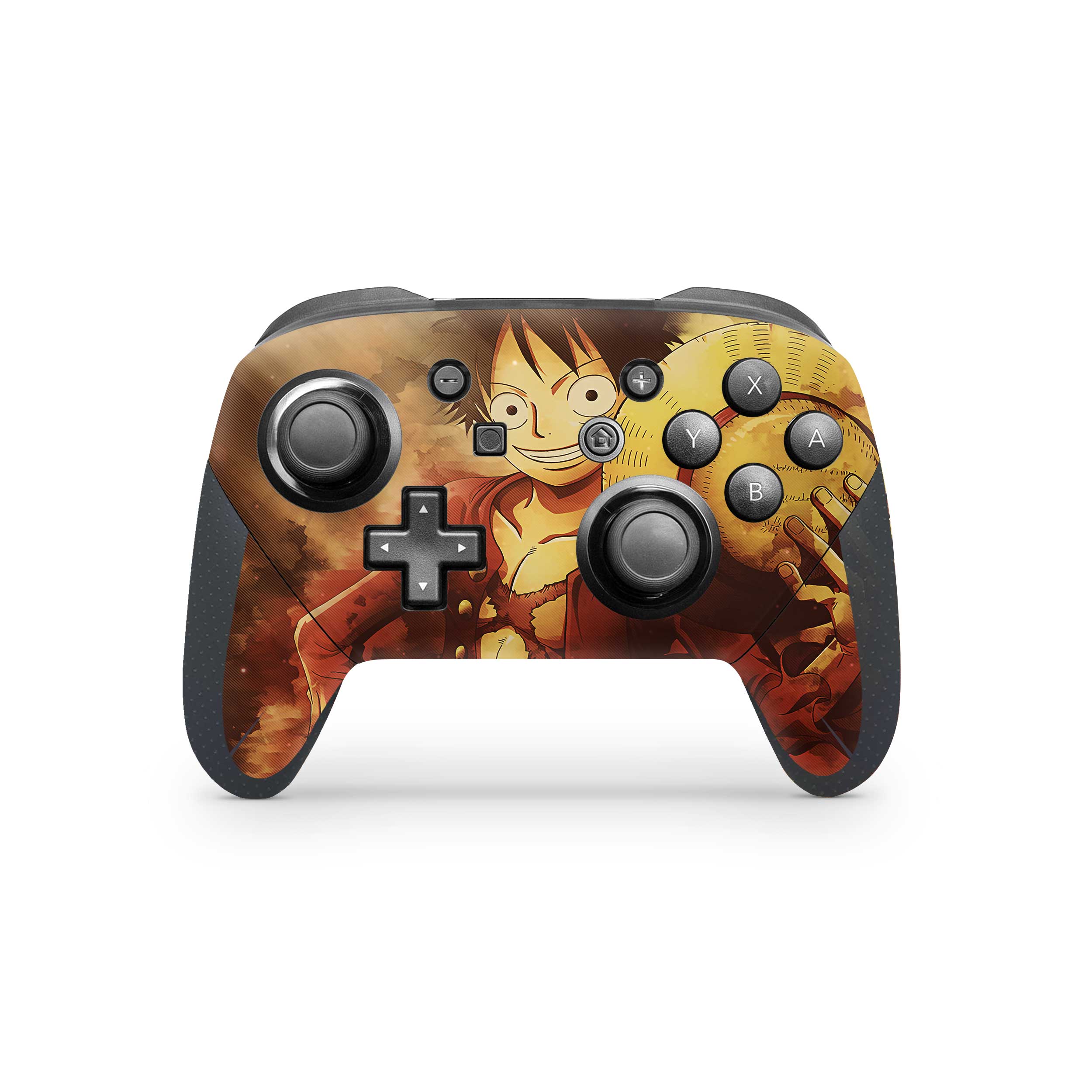 A video game skin featuring a Straw Hat Captain 8 design for the Nintendo Switch Pro Controller.