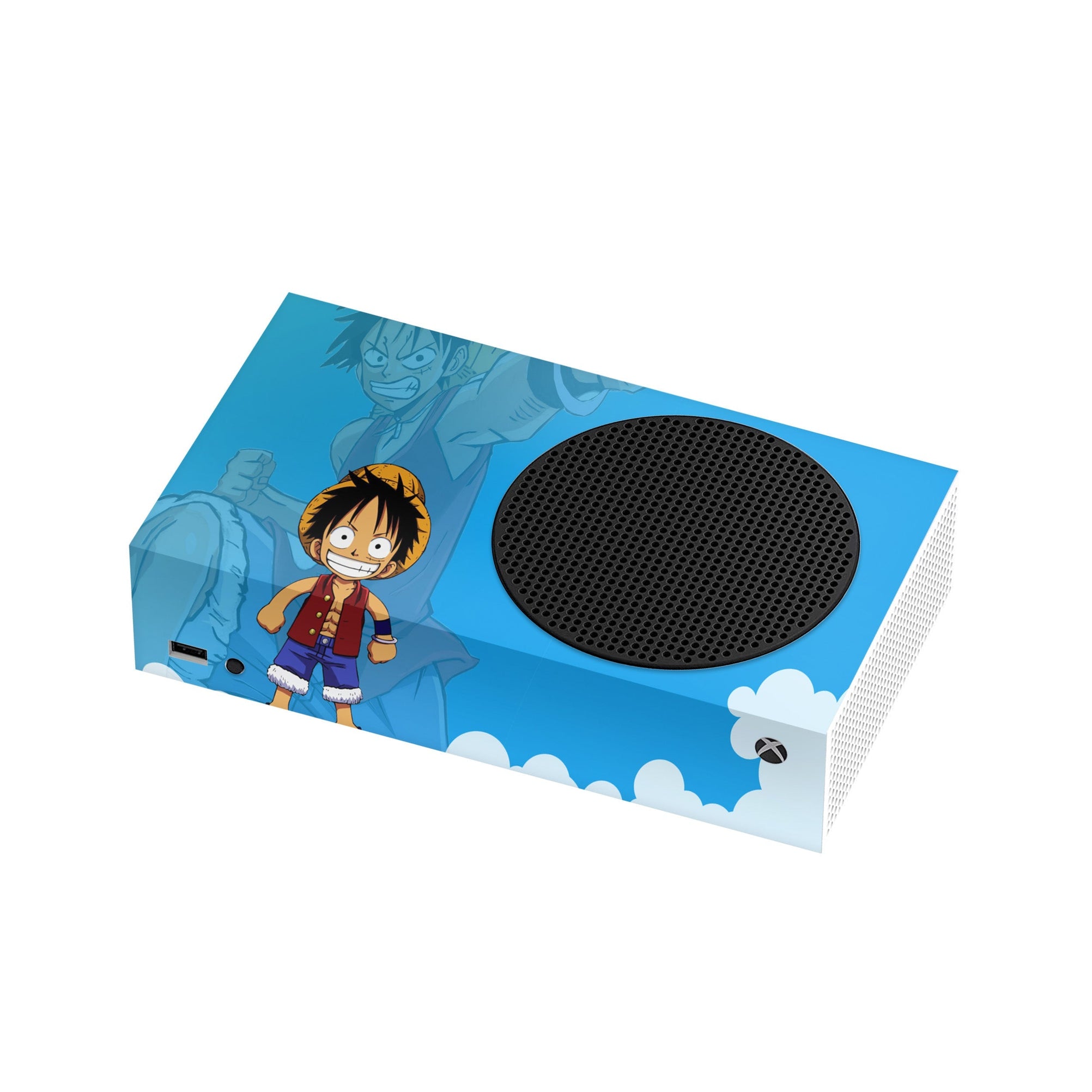 A video game skin featuring a Straw Hat Captain 9 design for the Xbox Series S.