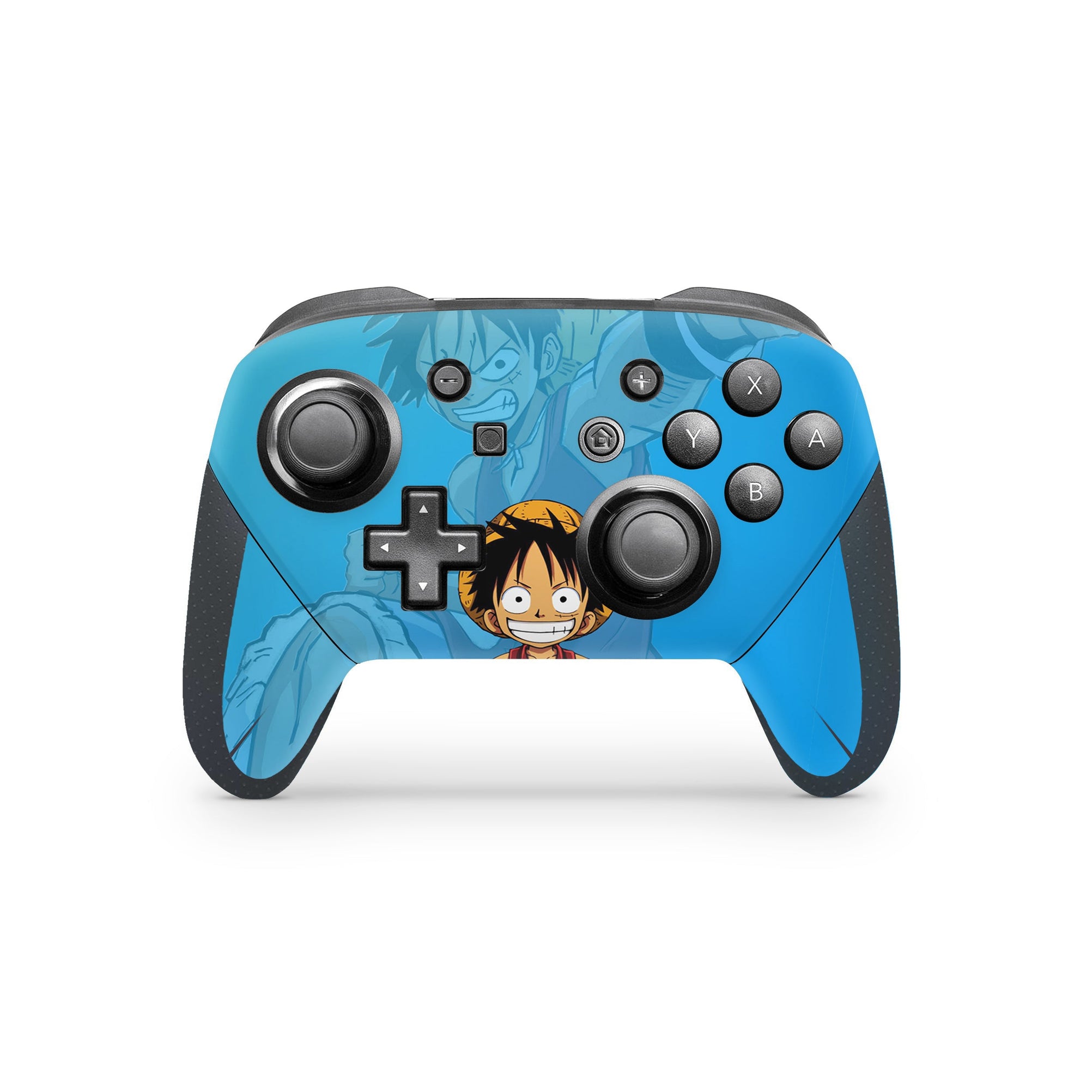 A video game skin featuring a Straw Hat Captain 9 design for the Nintendo Switch Pro Controller.