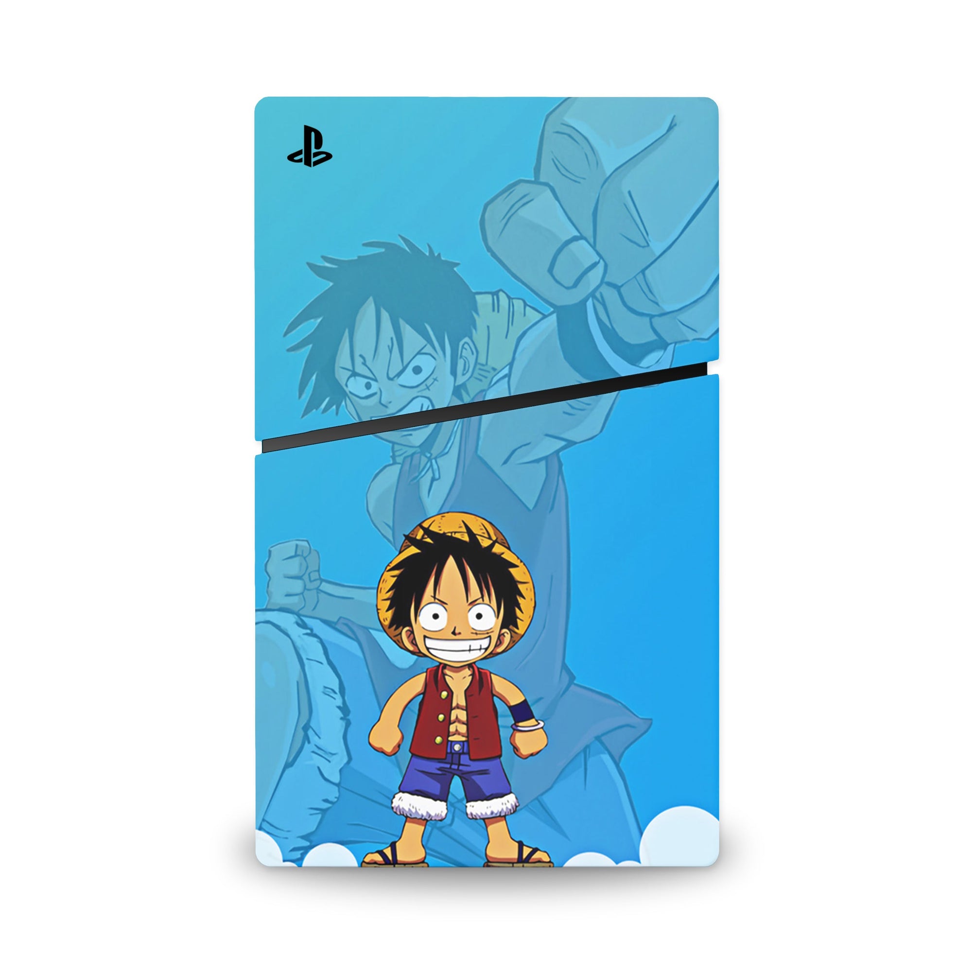 A video game skin featuring a Straw Hat Captain 9 design for the PS5 Slim Digital.