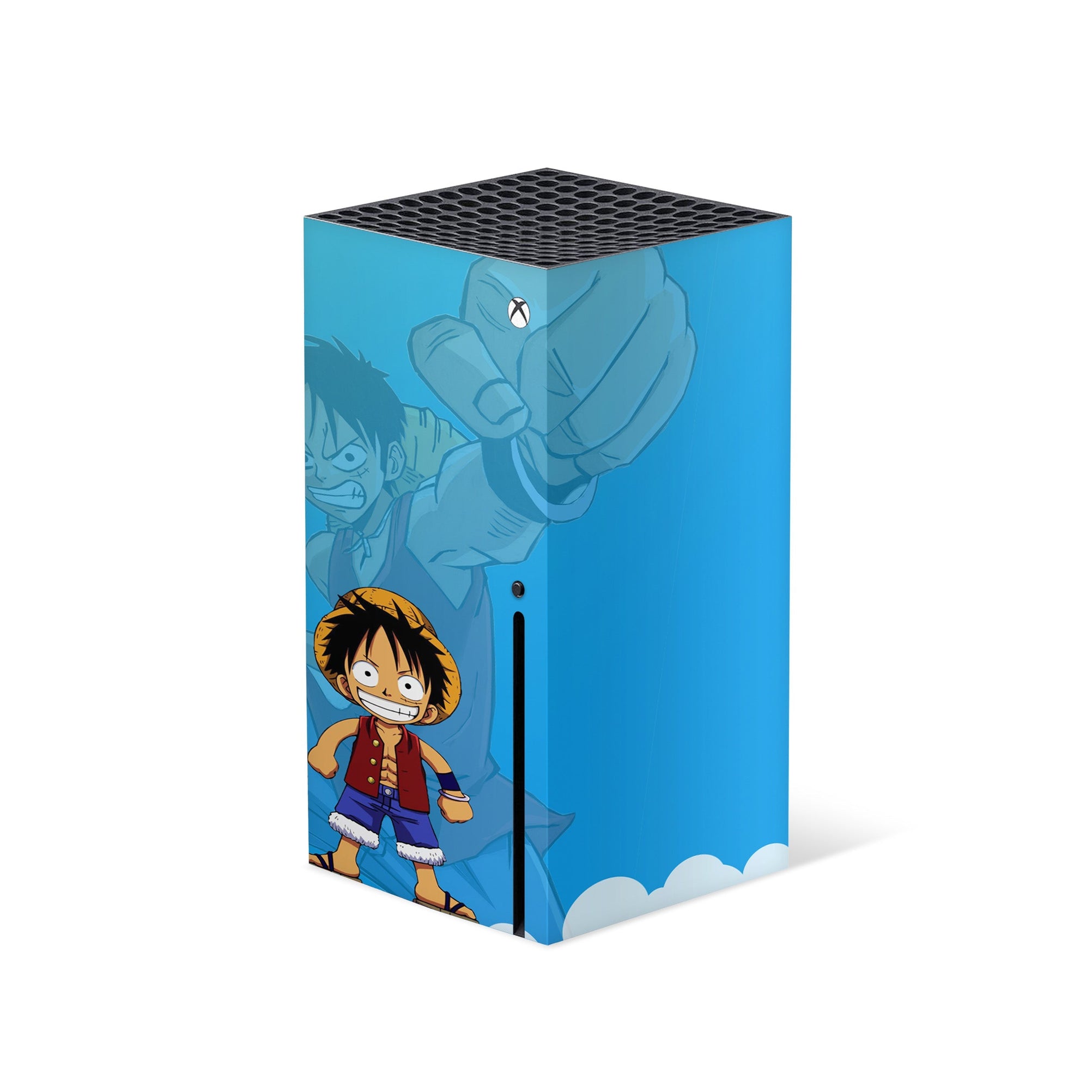 A video game skin featuring a Straw Hat Captain 9 design for the Xbox Series X.