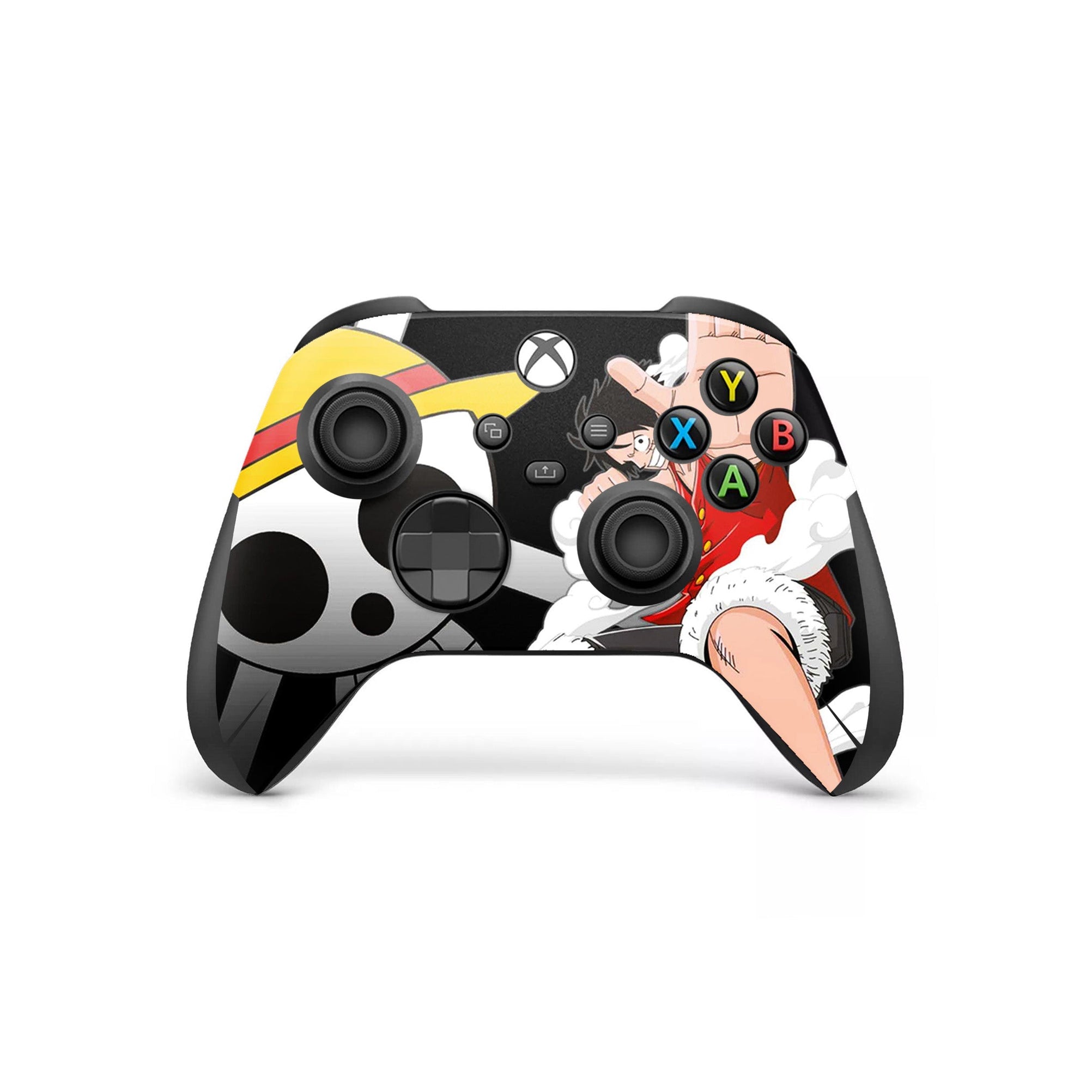 A video game skin featuring a Straw Hat Captain 10 design for the Xbox Series X Controller.