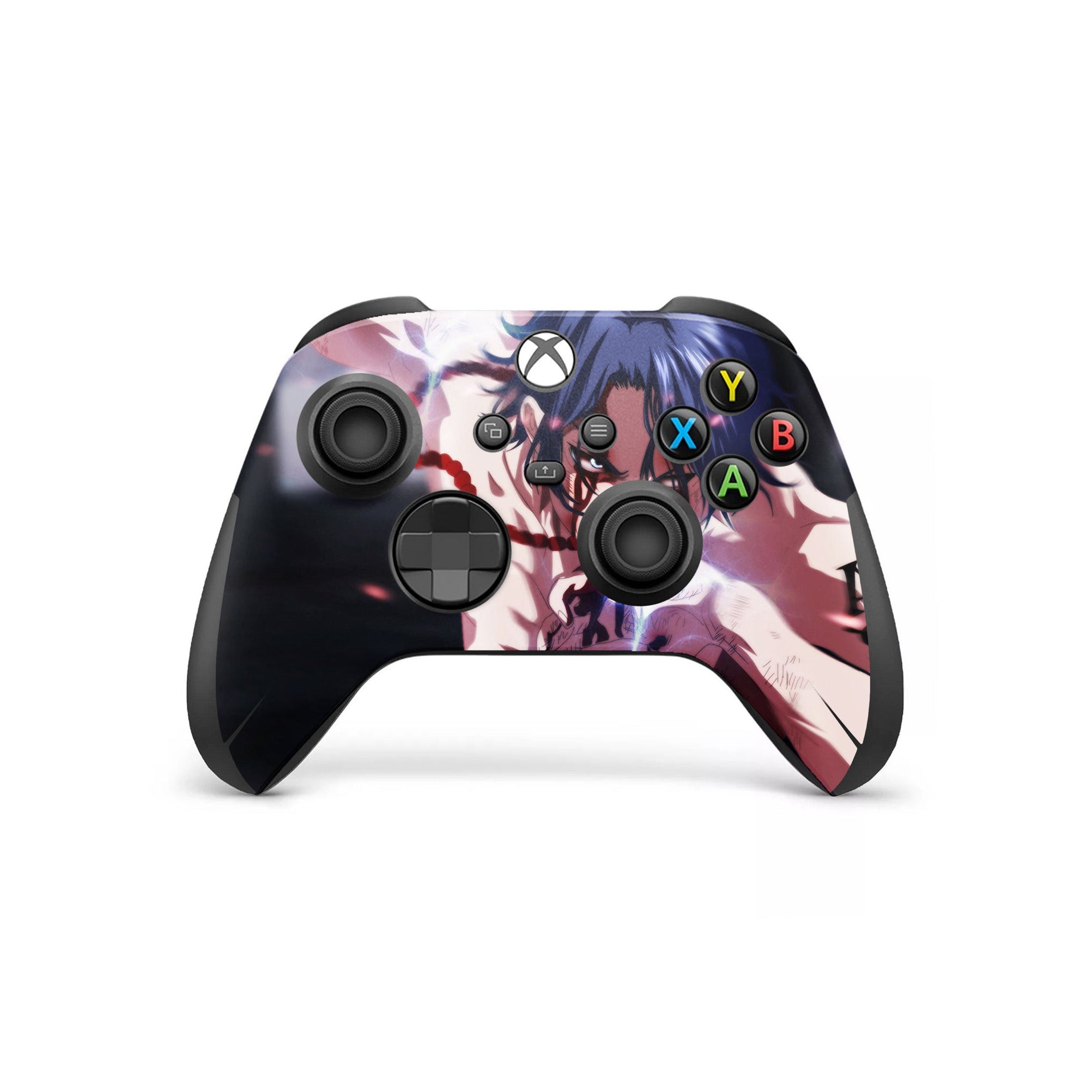 A video game skin featuring a Fire Fist Ace 1 design for the Xbox Series Wireless Controller.