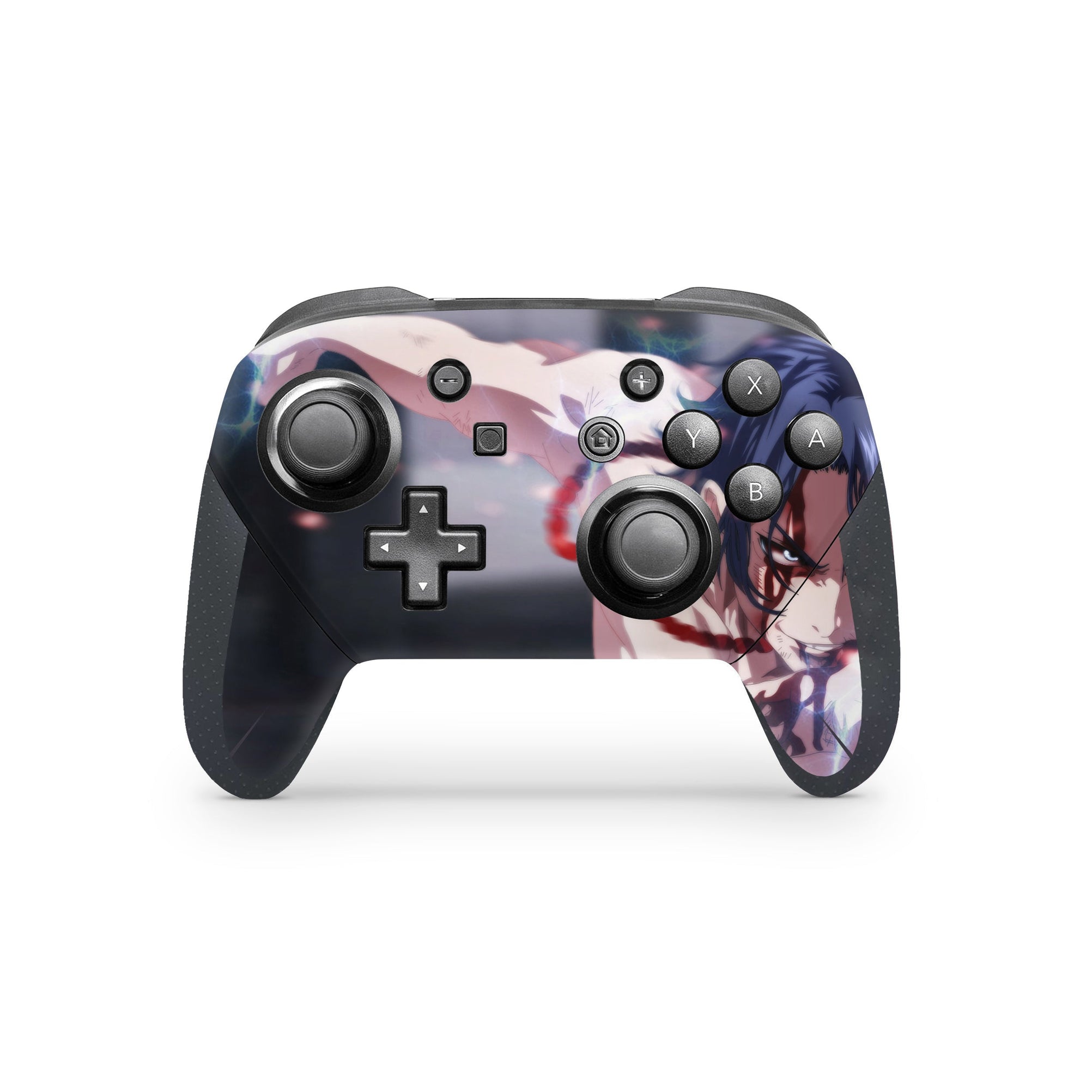 A video game skin featuring a Fire Fist Ace 1 design for the Nintendo Switch Pro Controller.