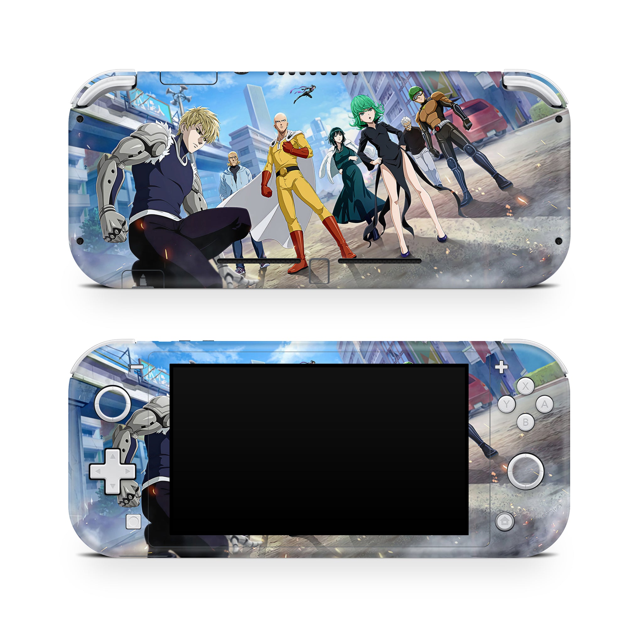 A video game skin featuring a Supreme Punch Master 2 design for the Nintendo Switch Lite.