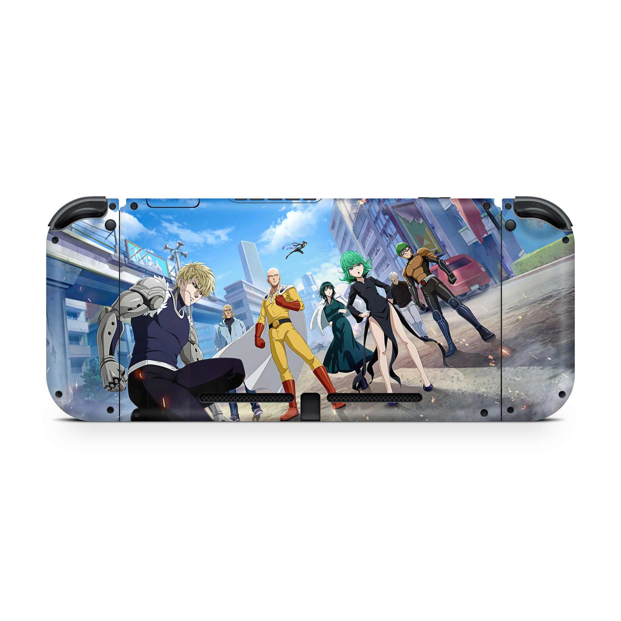 A video game skin featuring a Supreme Punch Master 2 design for the Nintendo Switch OLED.