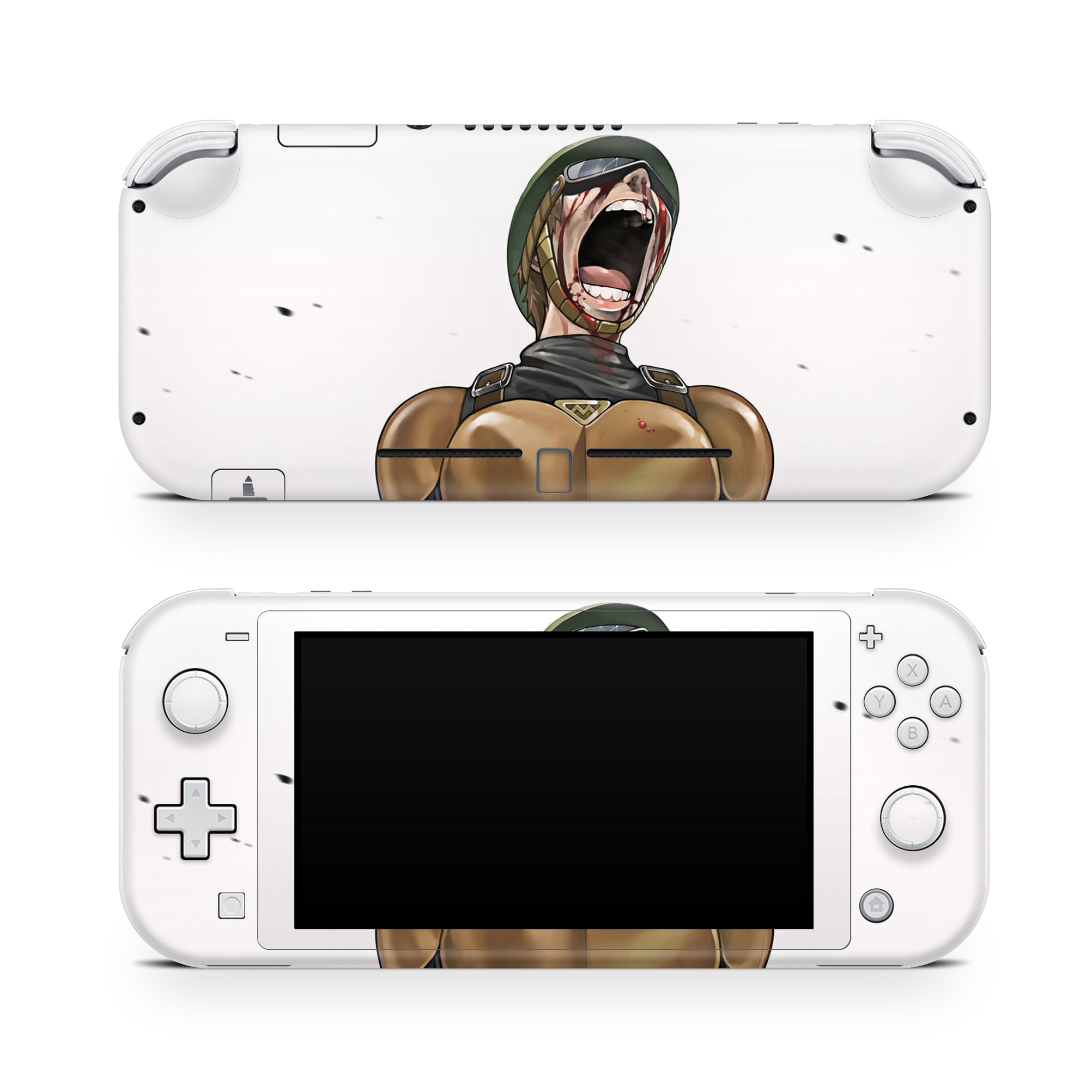 A video game skin featuring a Supreme Punch Master 4 design for the Nintendo Switch Lite.