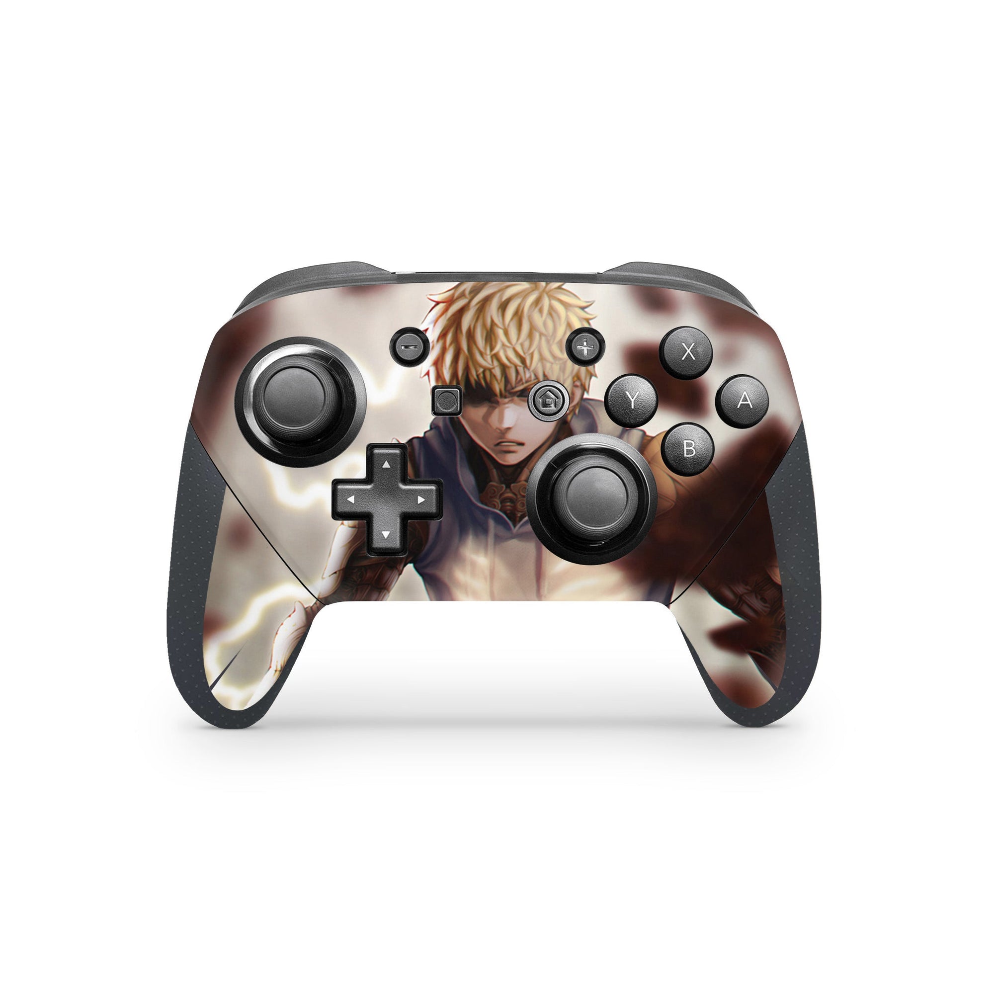 A video game skin featuring a Cyborg Apprentice 2 design for the Nintendo Switch Pro Controller.