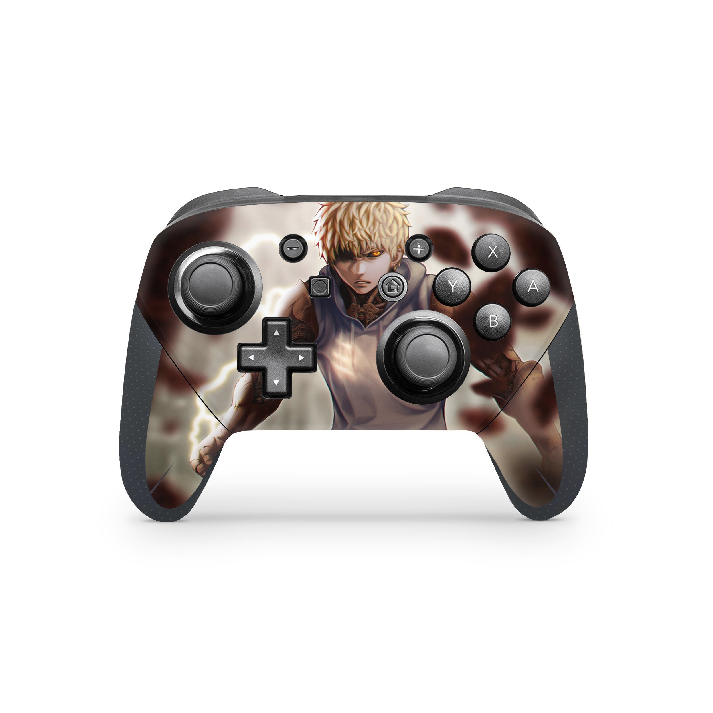 A video game skin featuring a Cyborg Apprentice 4 design for the Nintendo Switch Pro Controller.