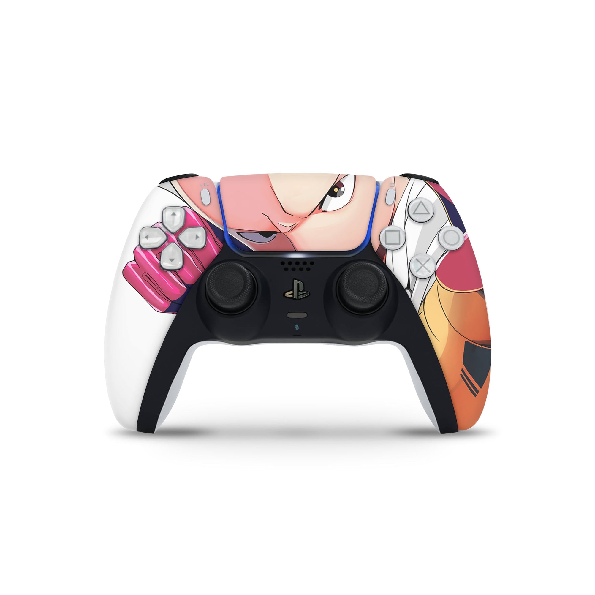 A video game skin featuring a Caped Baldy 1 design for the PS5 Controller.