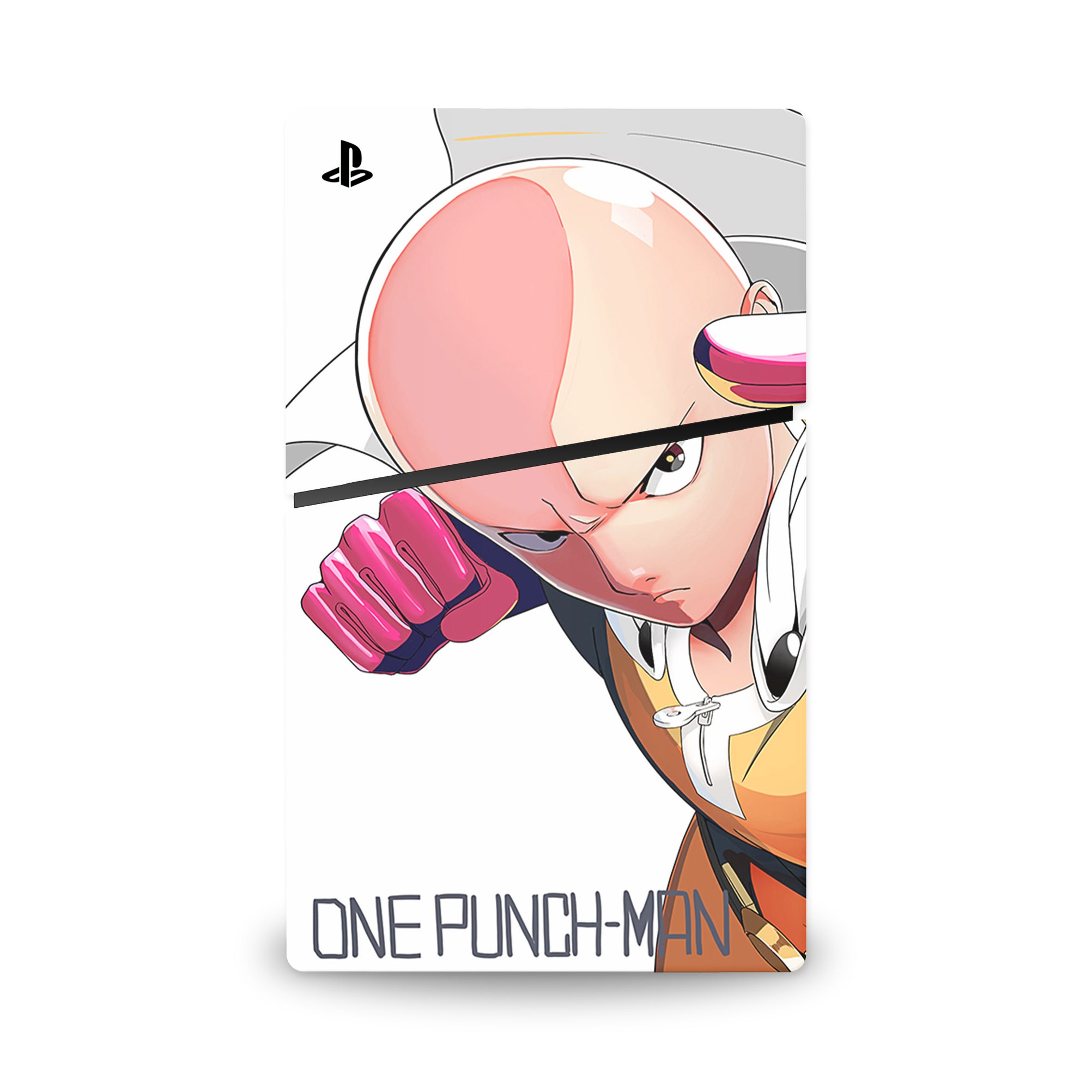 A video game skin featuring a Caped Baldy 1 design for the PS5 Slim.