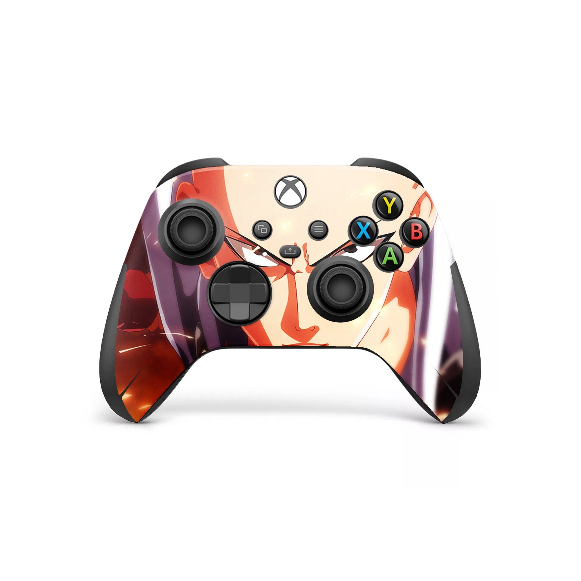 A video game skin featuring a Caped Baldy 2 design for the Xbox Series X Controller.