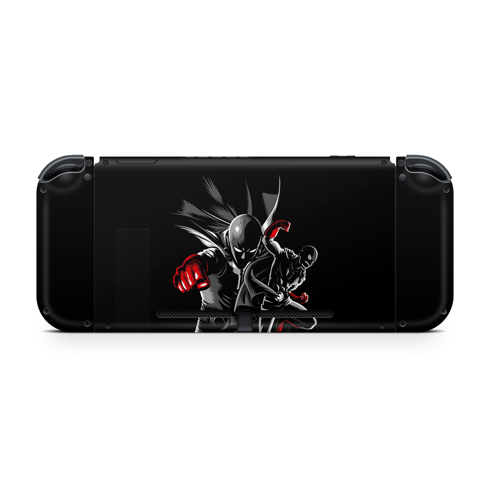 A video game skin featuring a Caped Baldy 4 design for the Nintendo Switch.