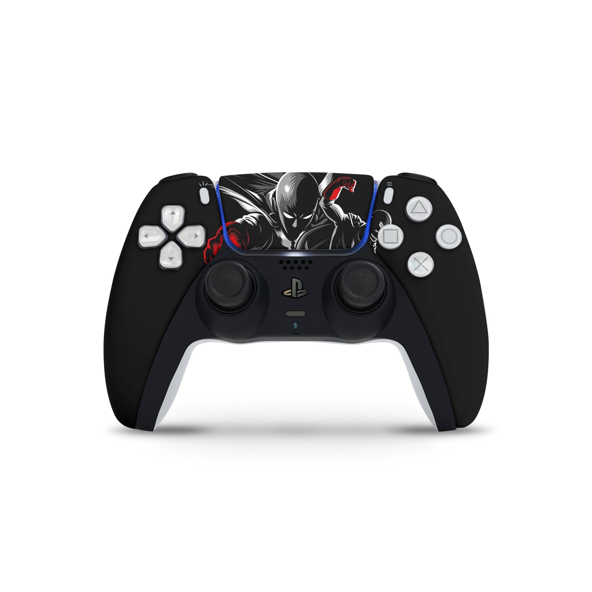 A video game skin featuring a Caped Baldy 4 design for the PS5 Controller.