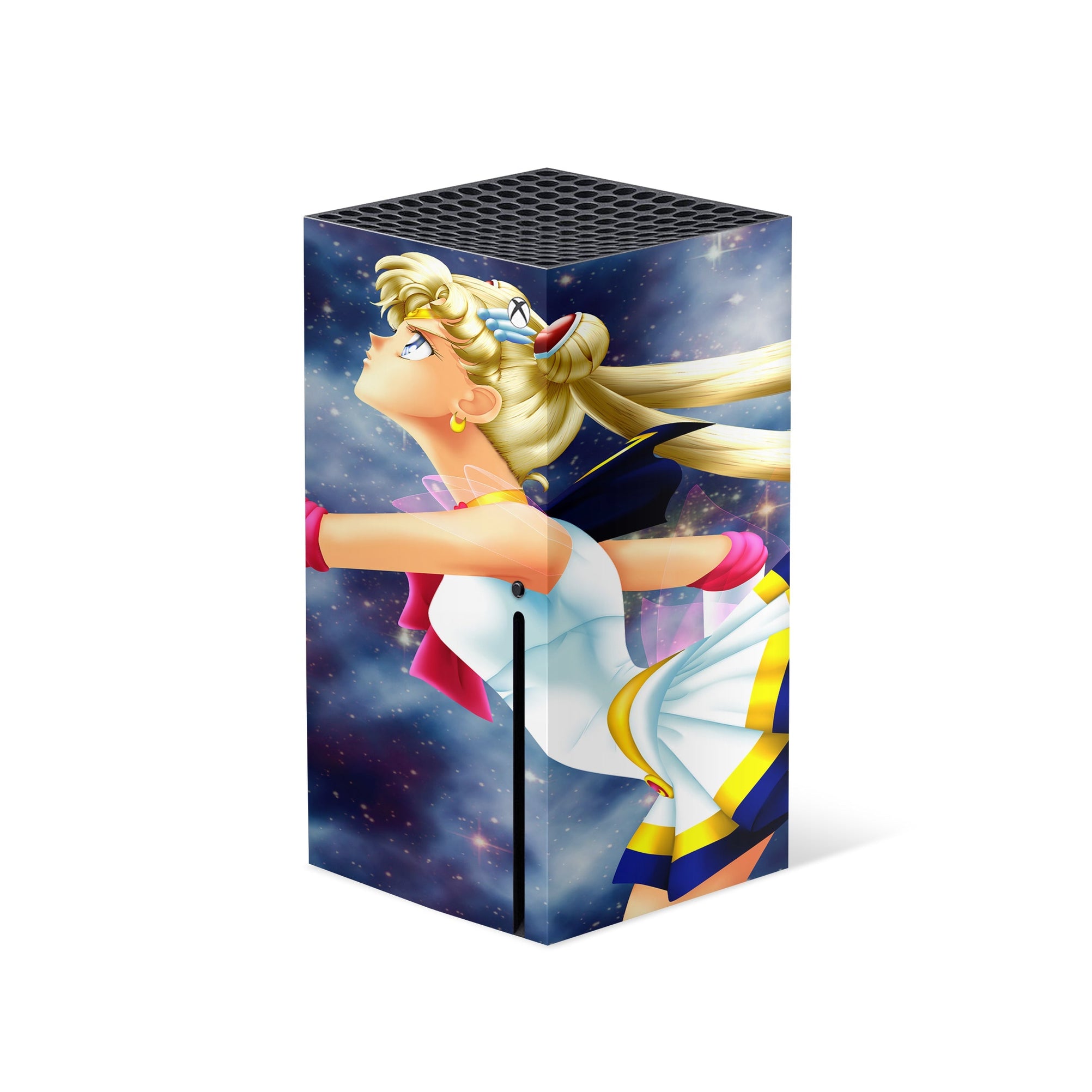 A video game skin featuring a Moon Princess 3 design for the Xbox Series X.