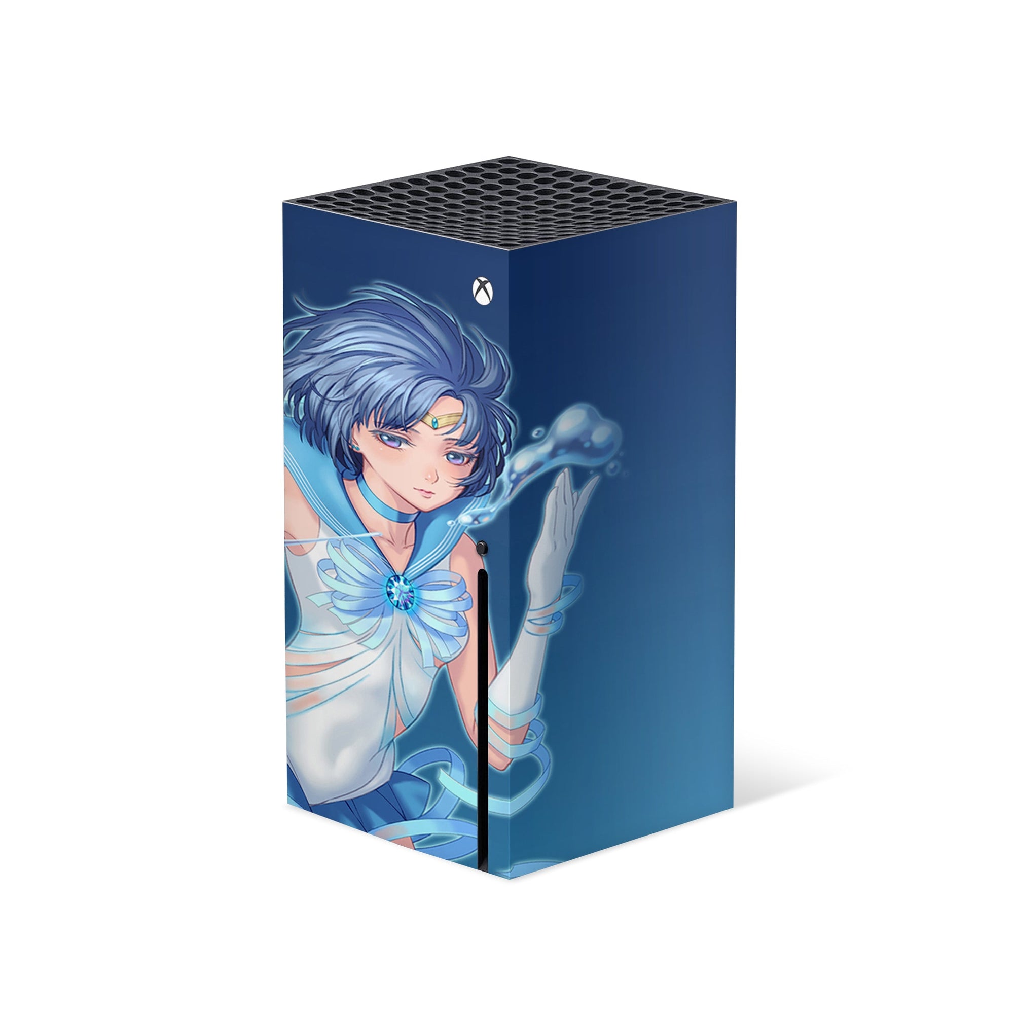 A video game skin featuring a Guardian of Water 1 design for the Xbox Series X.