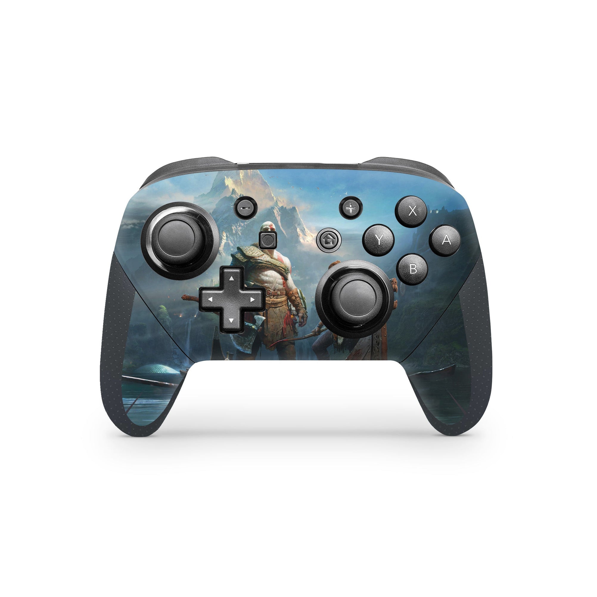 A video game skin featuring a Spartan Legend 1 design for the Nintendo Switch Pro Controller.