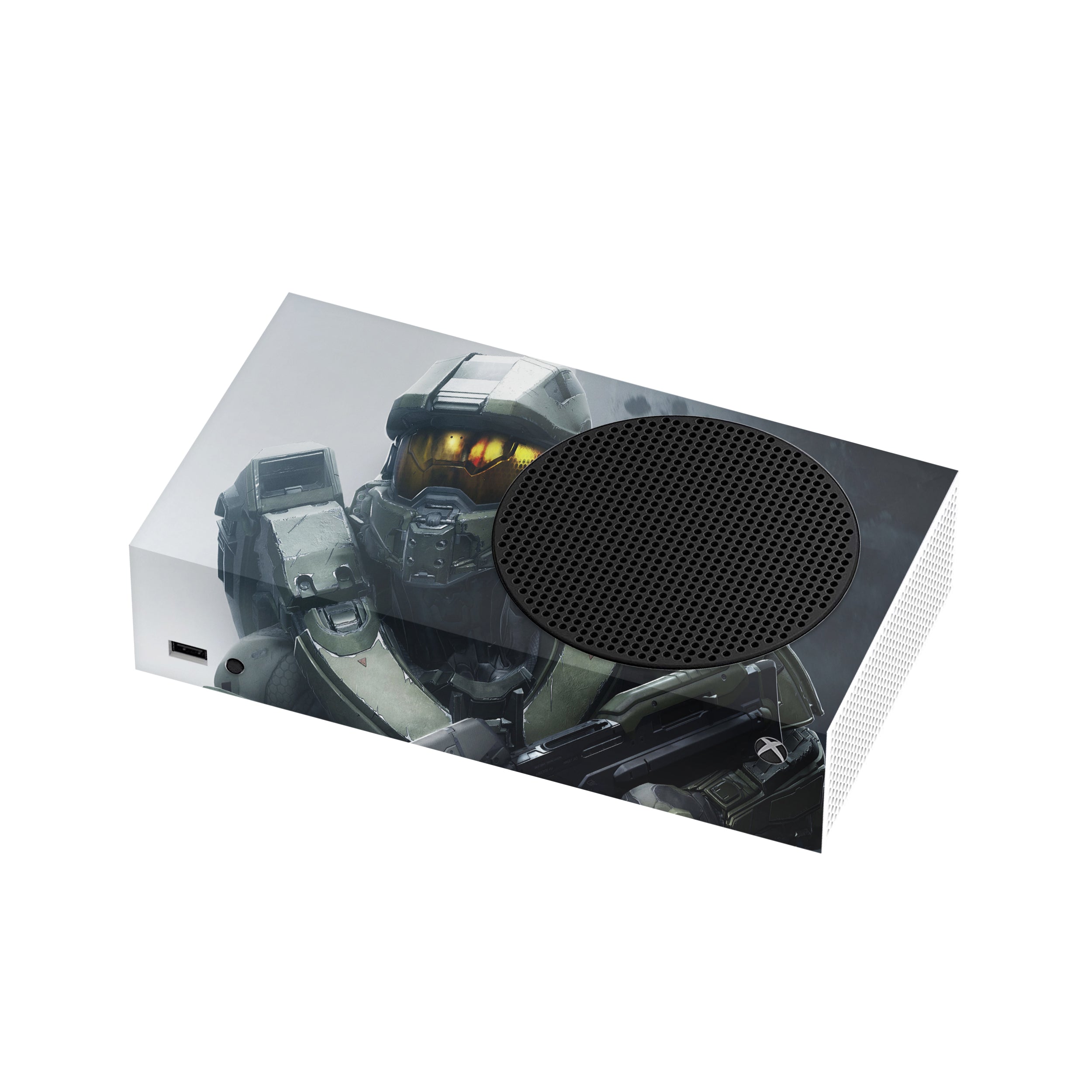 A video game skin featuring a Spartan Vanguard 1 design for the Xbox Series S.