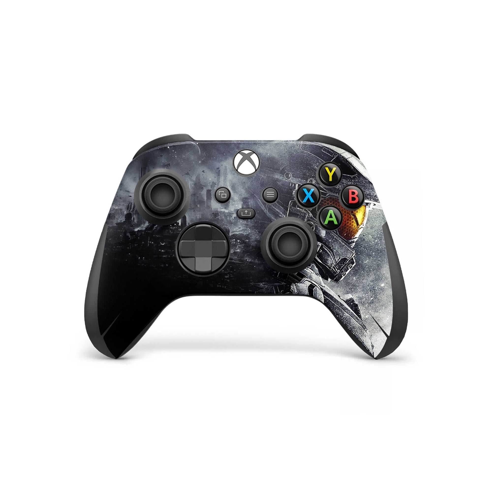 A video game skin featuring a Spartan Vanguard 2 design for the Xbox Series X Controller.