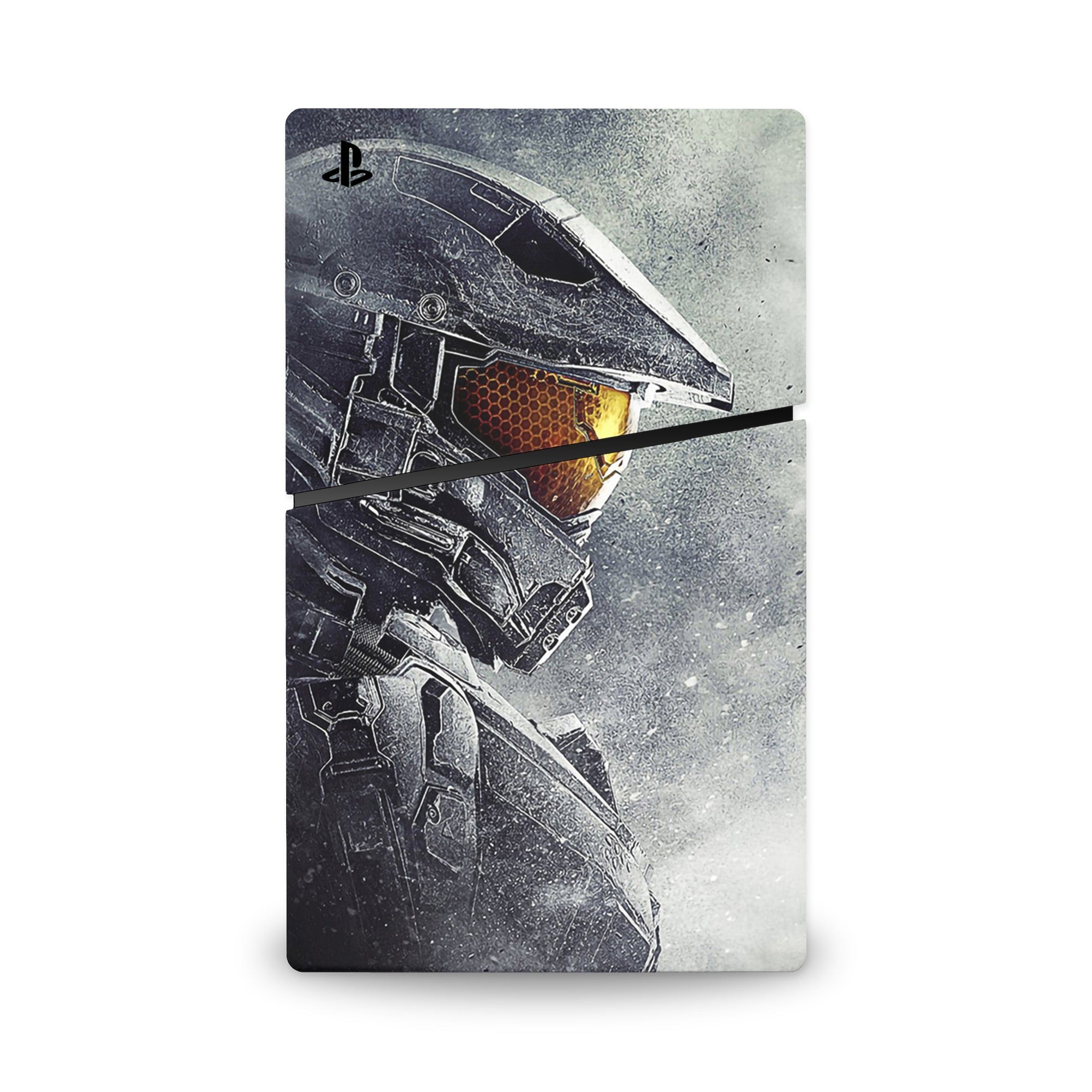 A video game skin featuring a Spartan Vanguard 2 design for the PS5 Slim Digital.