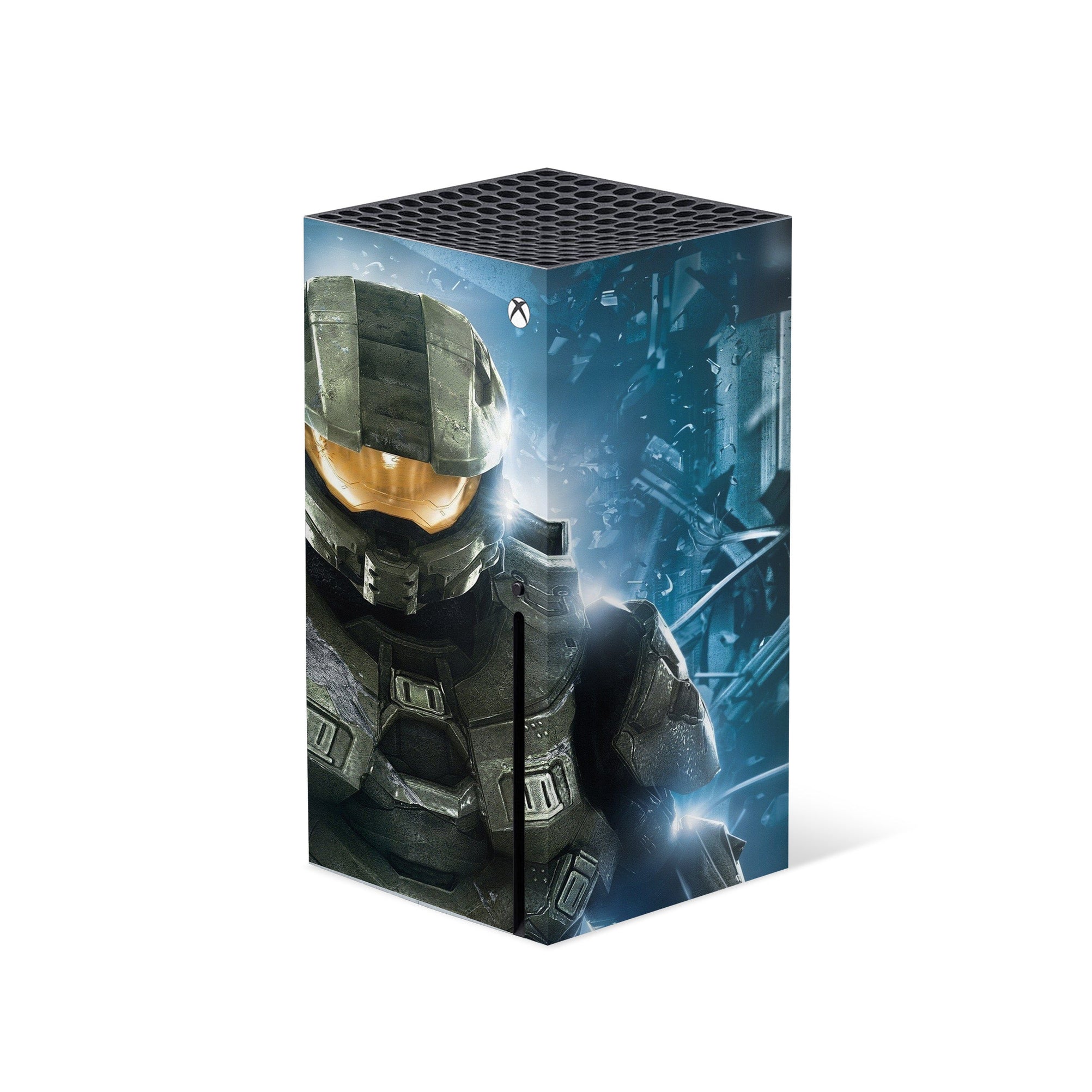 A video game skin featuring a Spartan Vanguard 3 design for the Xbox Series X.