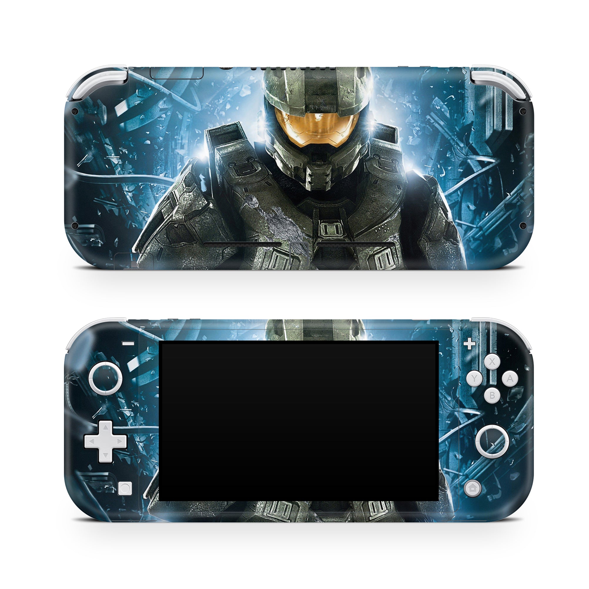 A video game skin featuring a Spartan Vanguard 3 design for the Nintendo Switch Lite.