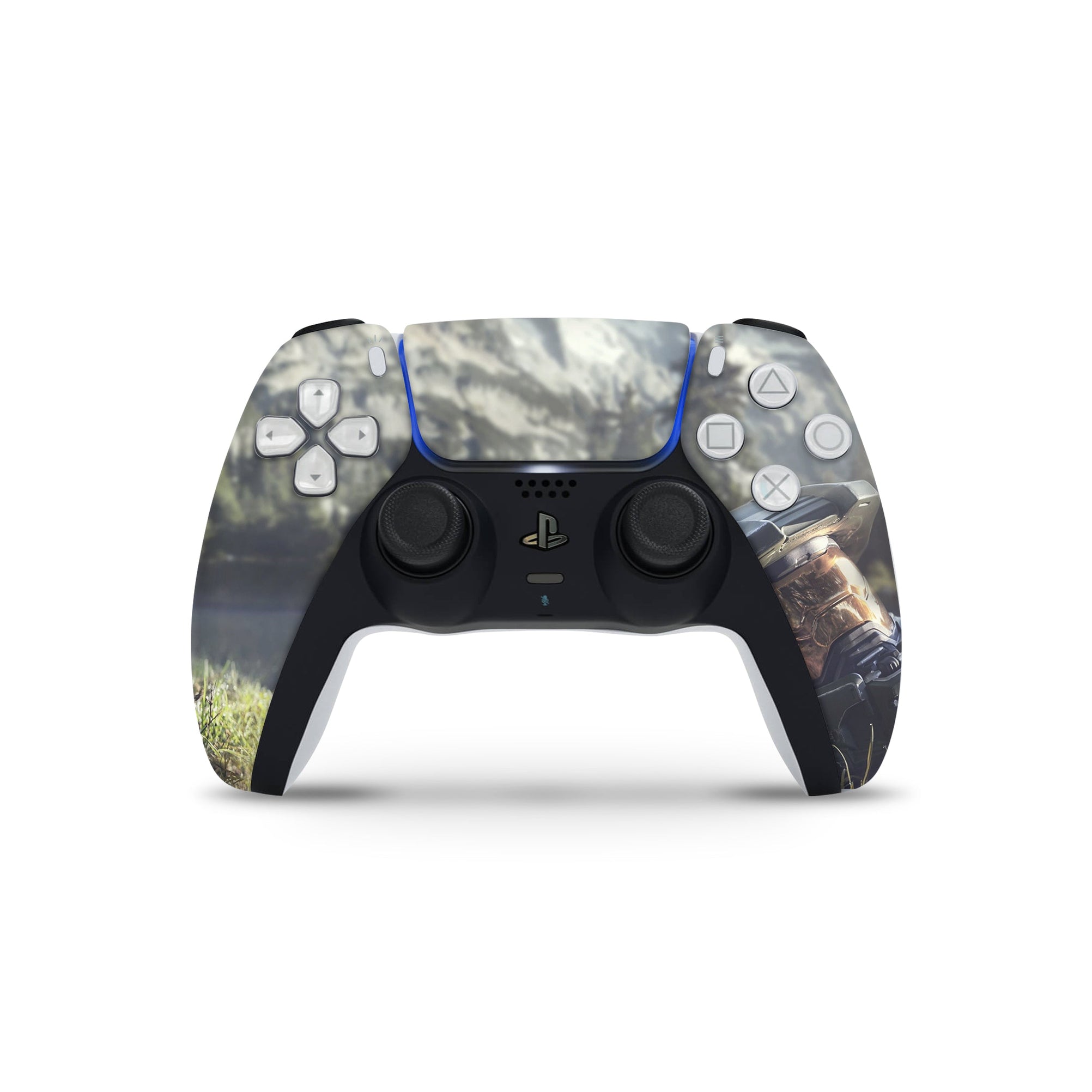 A video game skin featuring a Spartan Vanguard 4 design for the PS5 Controller.