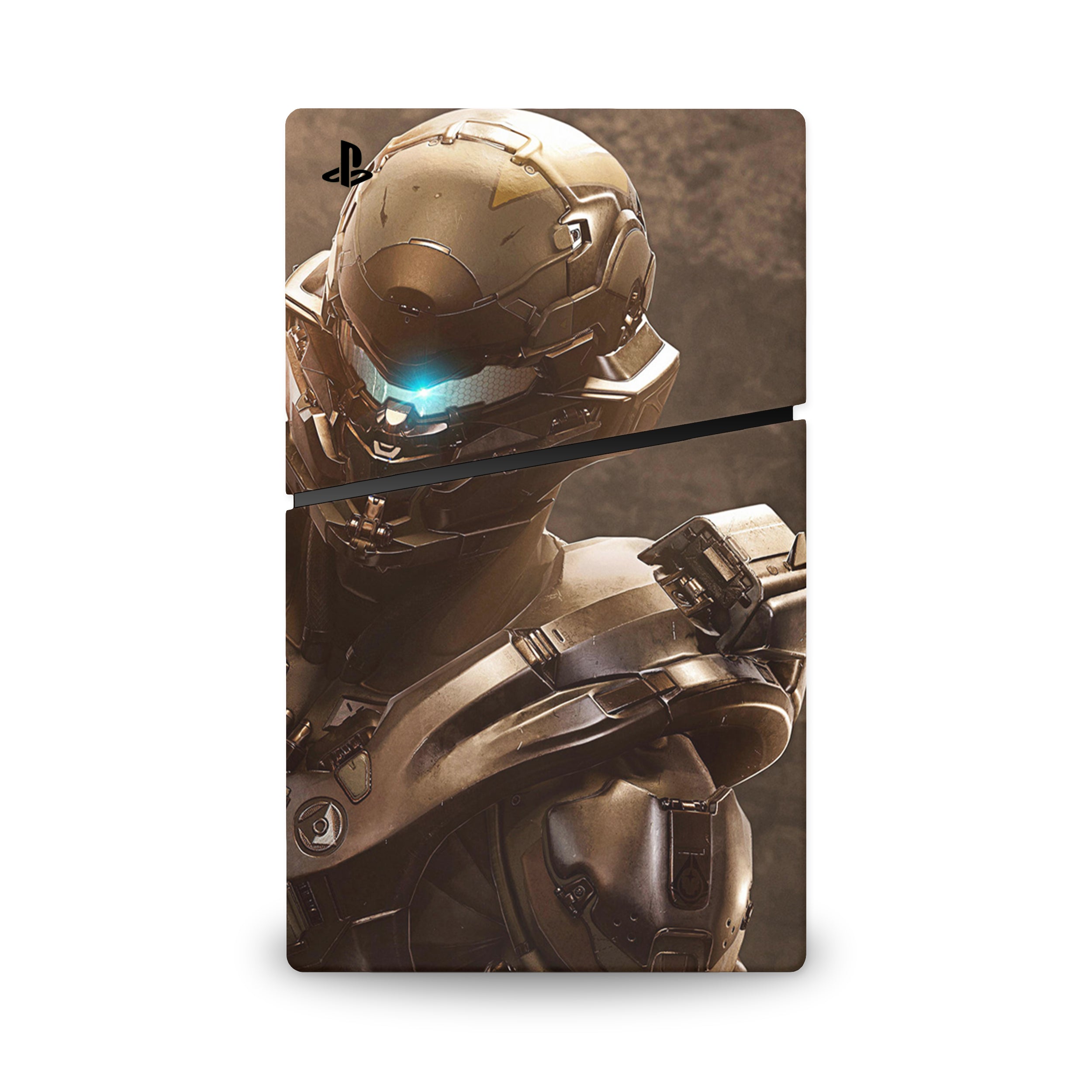 A video game skin featuring a Spartan Vanguard 6 design for the PS5 Slim Digital.