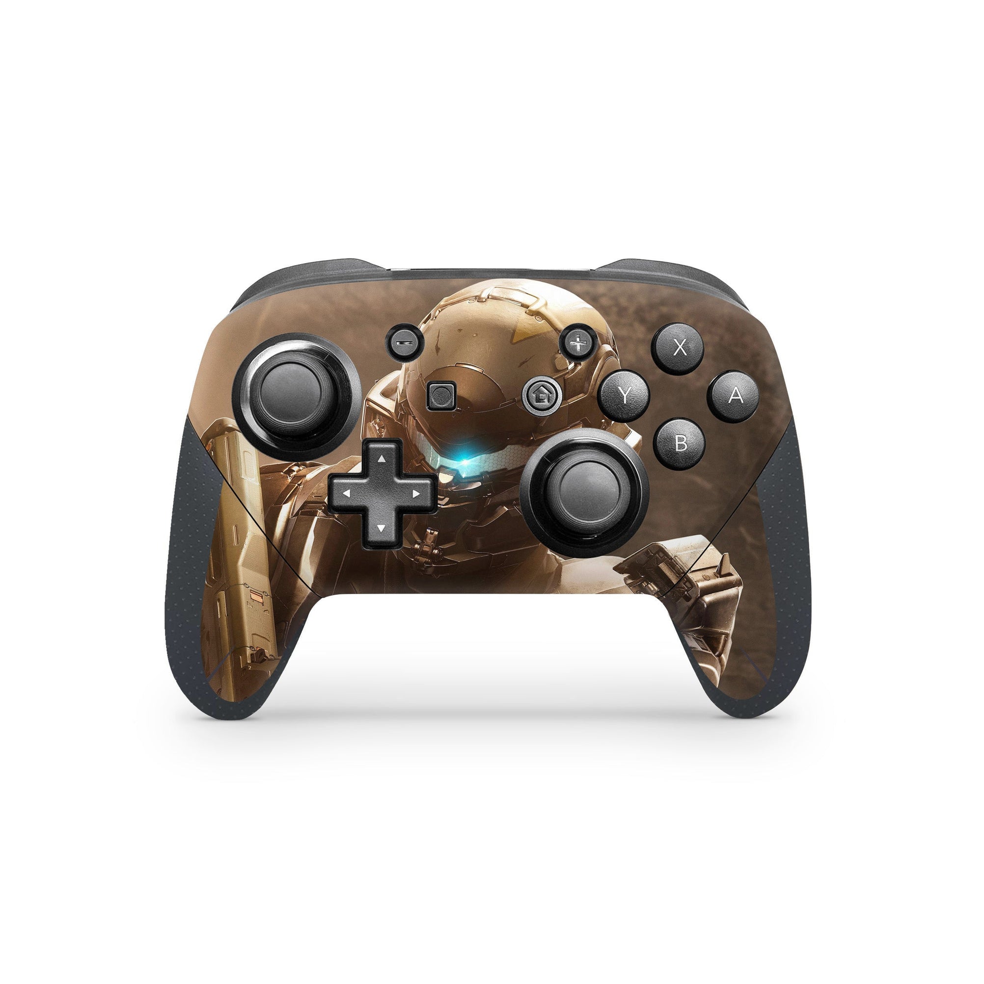 A video game skin featuring a Spartan Vanguard 6 design for the Nintendo Switch Pro Controller.