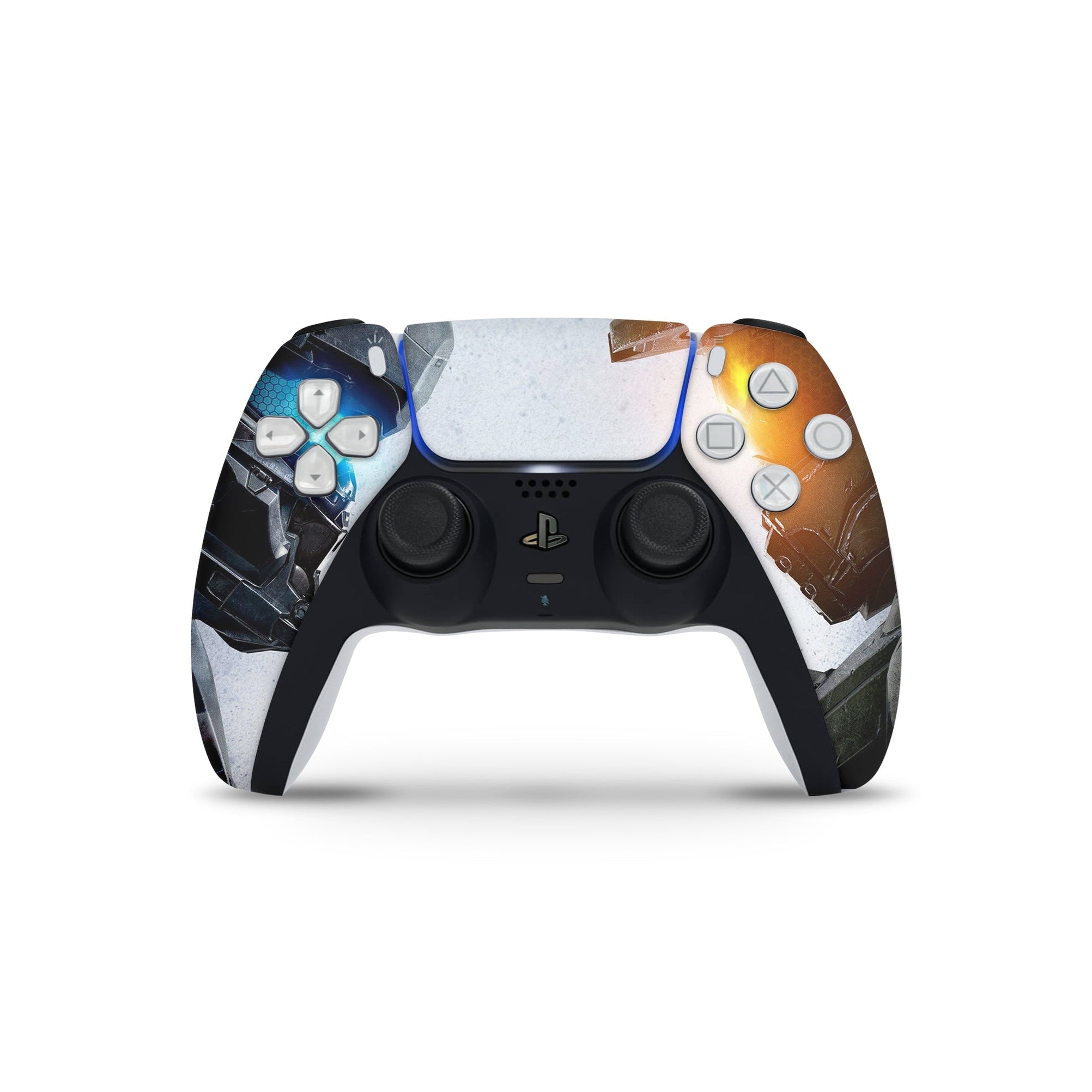 A video game skin featuring a Spartan Vanguard 7 design for the PS5 Controller.