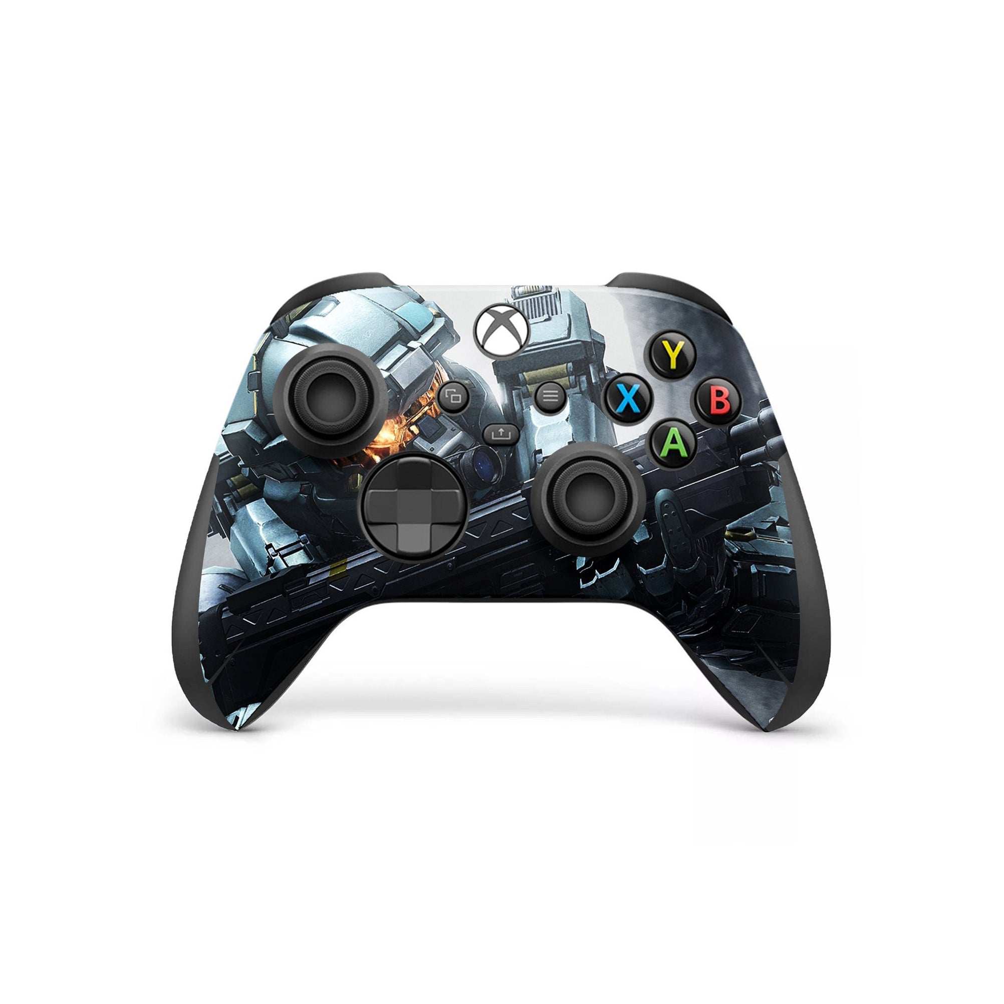 A video game skin featuring a Spartan Vanguard 9 design for the Xbox Series Wireless Controller.