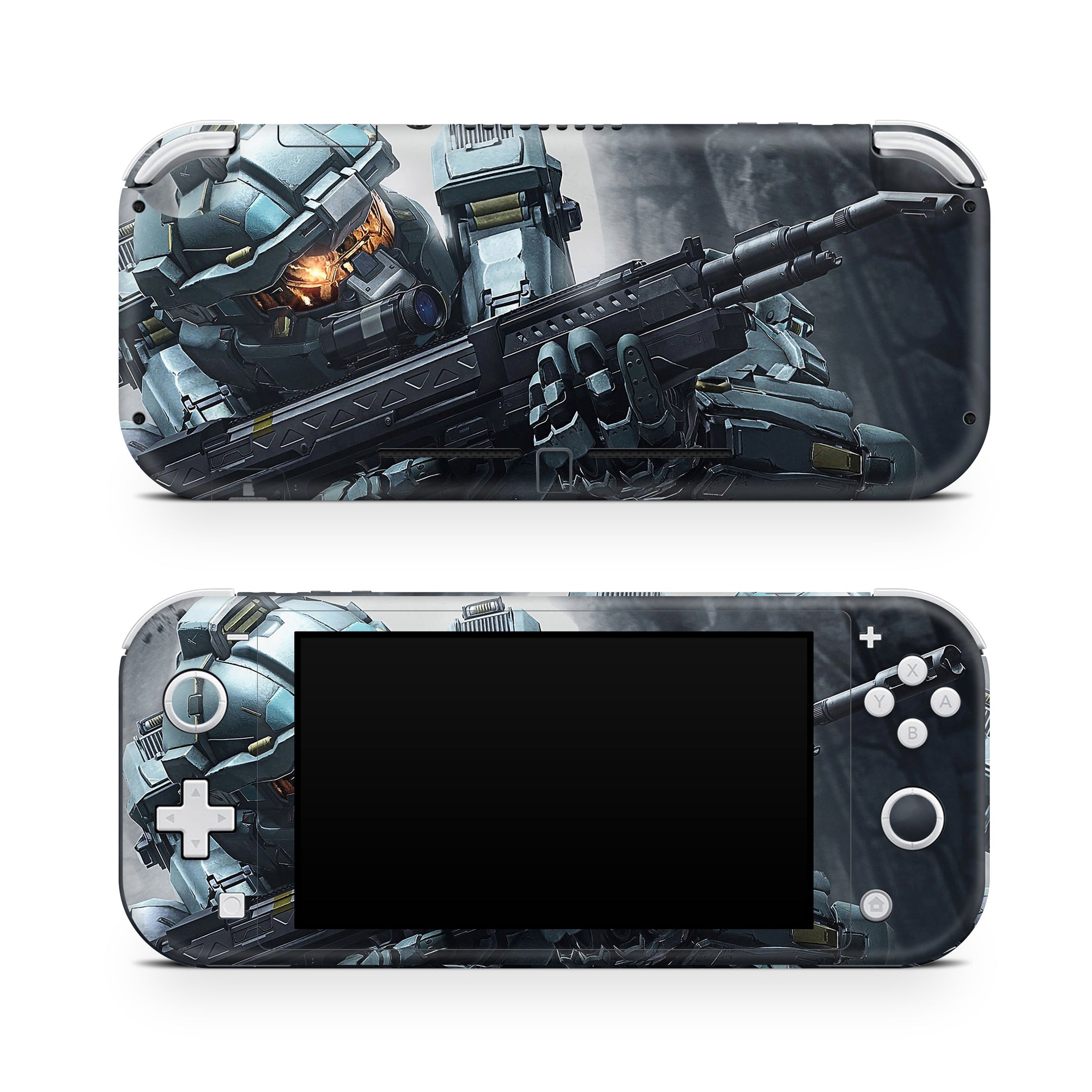 A video game skin featuring a Spartan Vanguard 9 design for the Nintendo Switch Lite.