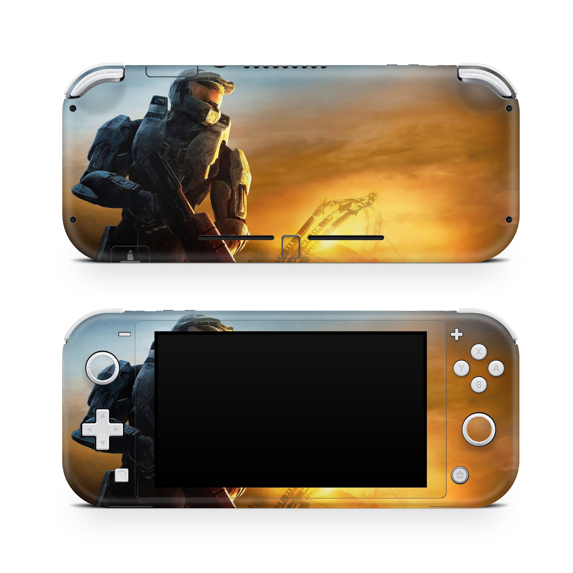 A video game skin featuring a Spartan Vanguard 10 design for the Nintendo Switch Lite.